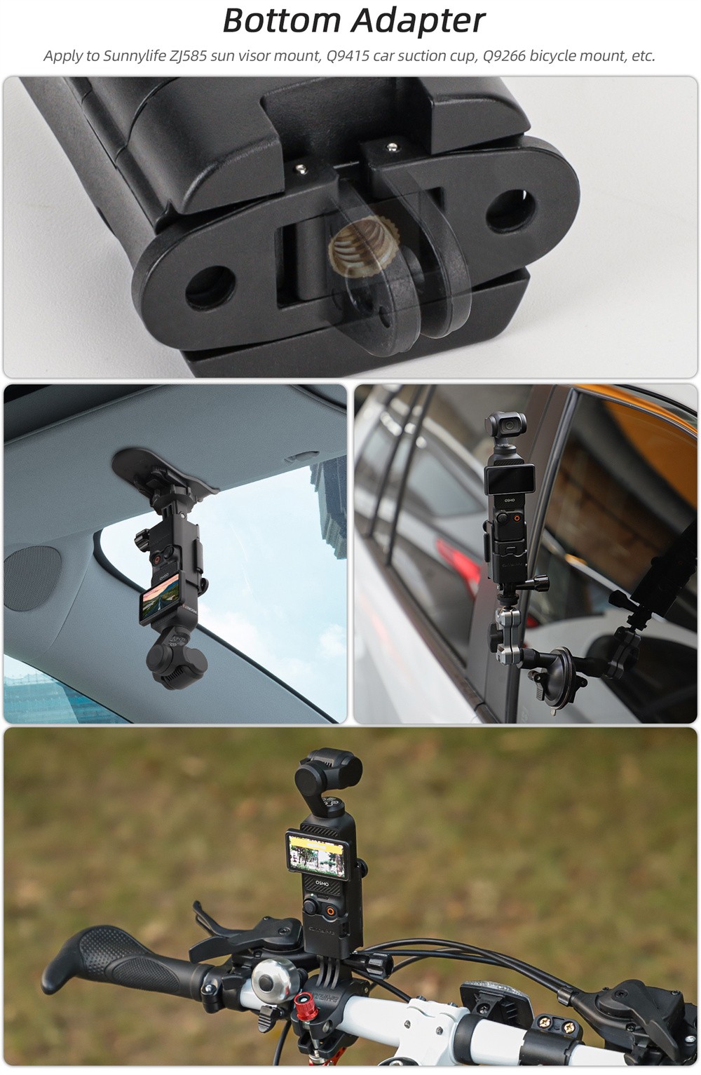 For DJI Pocket 3 Camera Adapter Foldable Expansion Protective Case Bracket