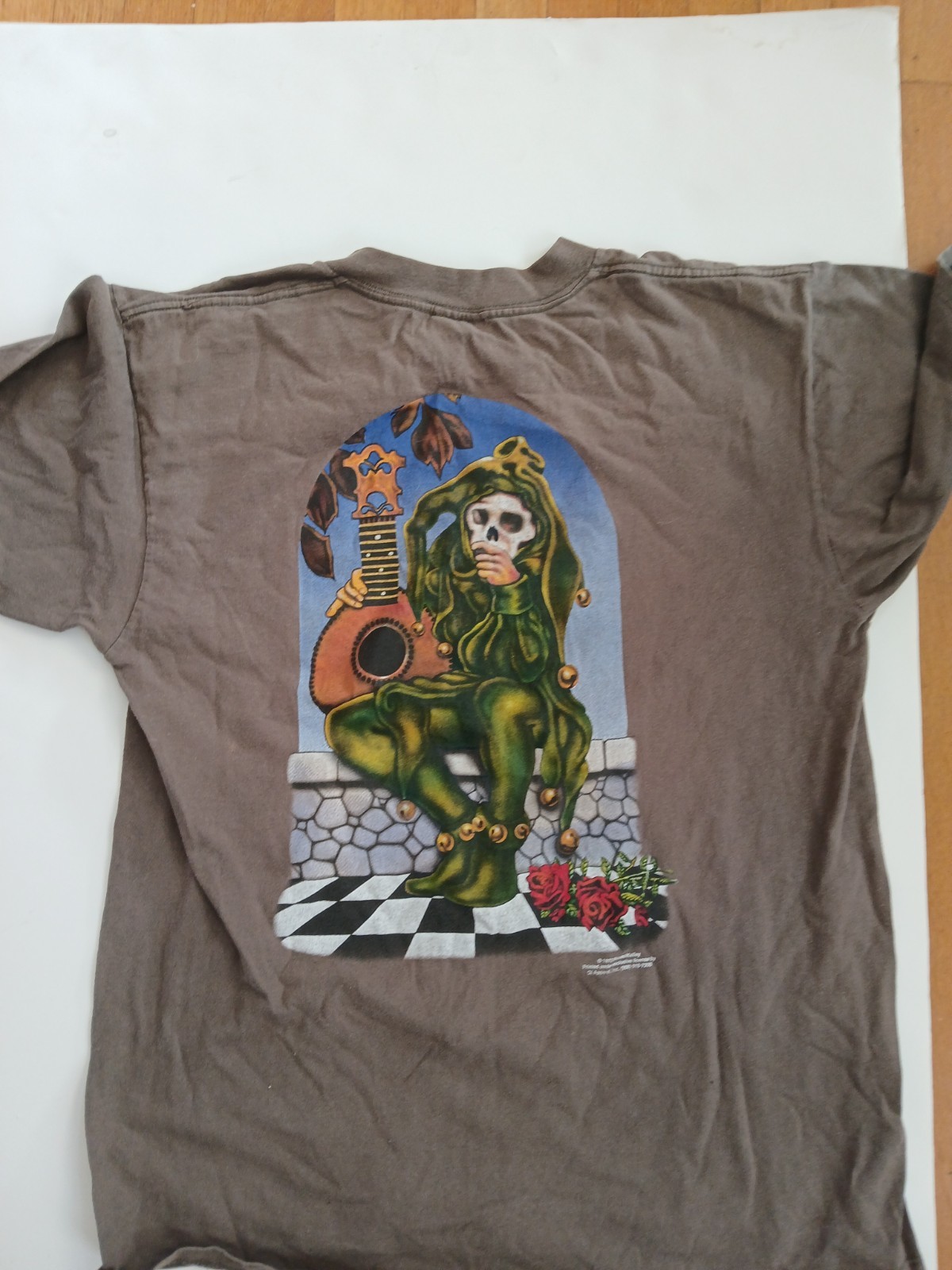 Grateful Dead Jester T-shirt 1990s Stanley Mouse Original Design Size L