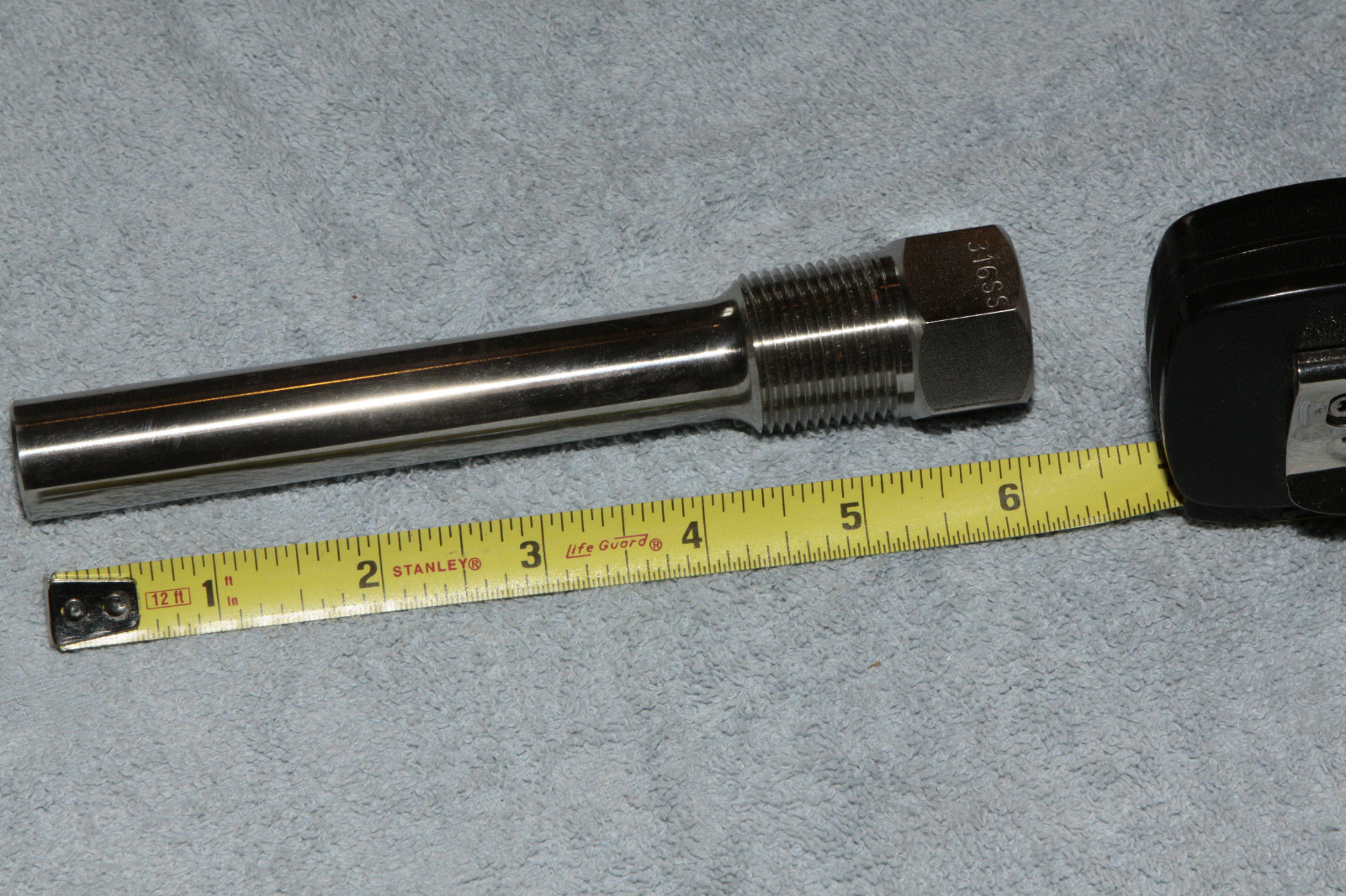 Ashcroft Thermometer Well / Thermowell     6"   Straight Shank  316ss