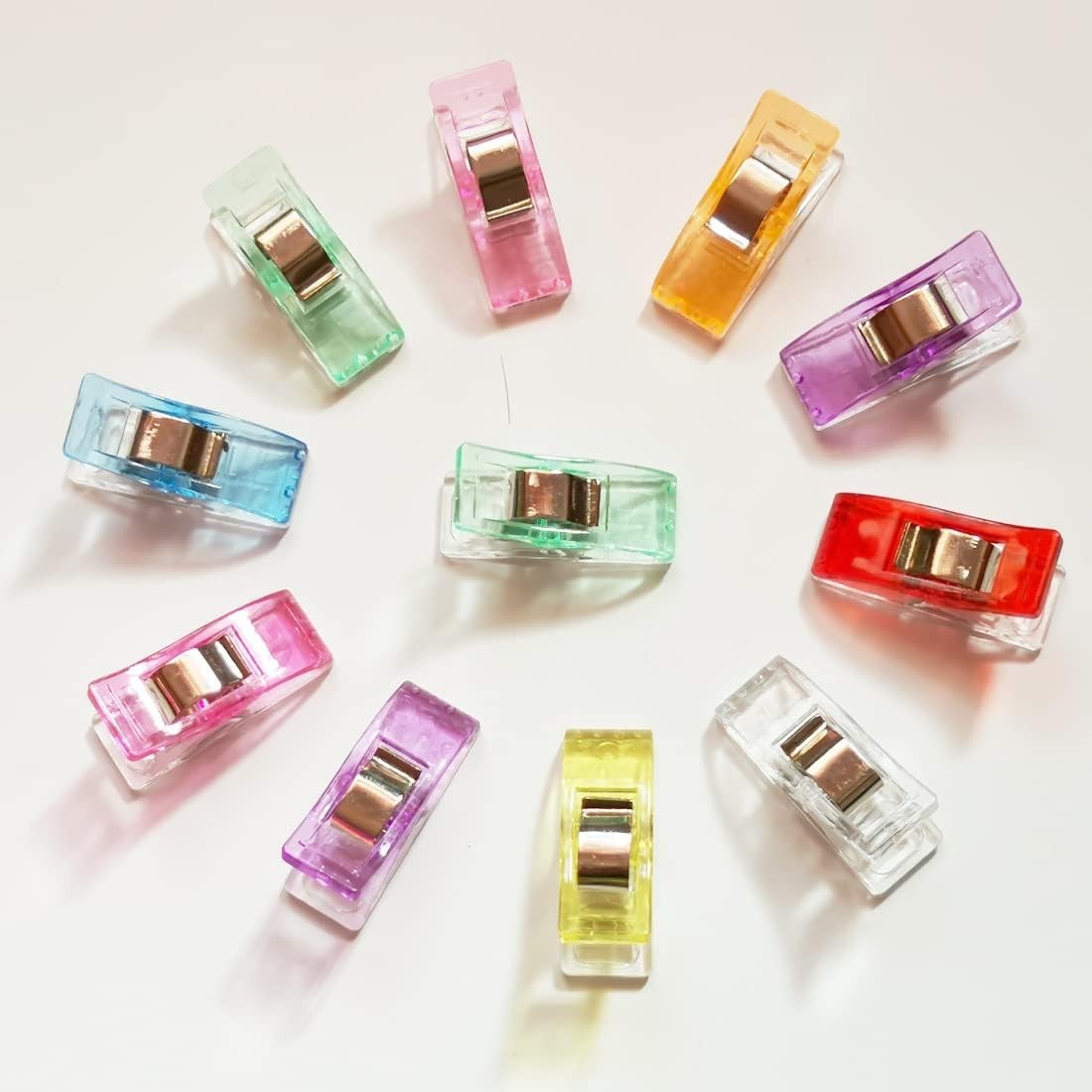 Versatile 100 Pcs Sewing Clips - Assorted Colors for Precise Craft Applications