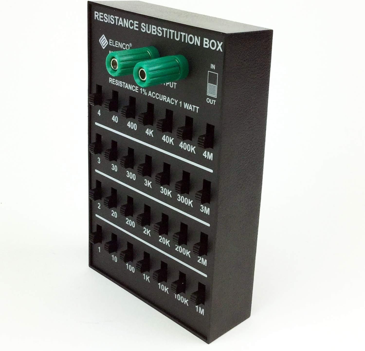 Efficient 1Ω to 11,111,110Ω Resistance Substitution Box for Electronics Testing