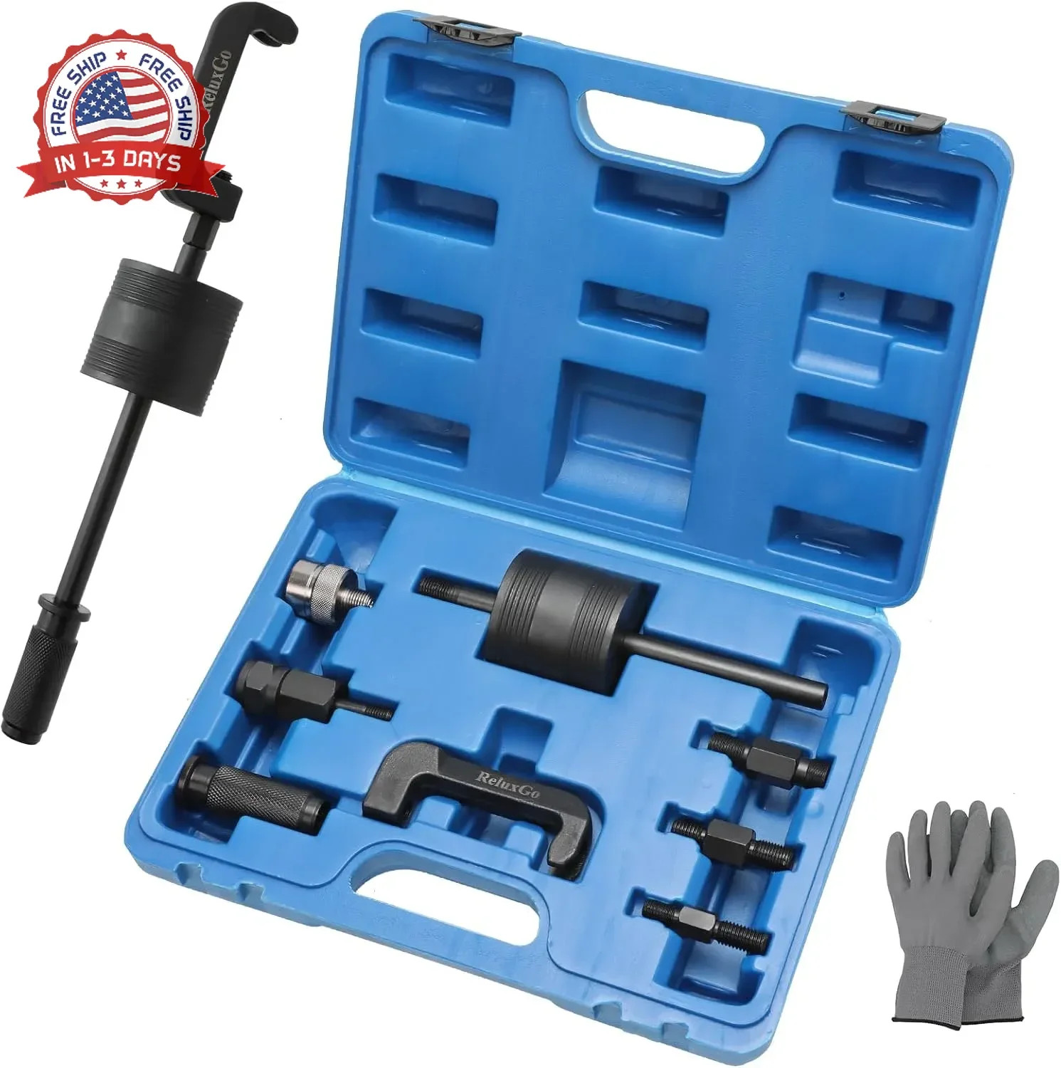ReluxGo Engine Tools Diesel Injector Extractor Puller Kit Common Rail Tool Slide