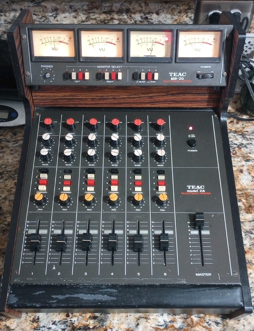 Teac Model 2A Audio Mixer & MB-20 Meter Bridge Multitrack Series
