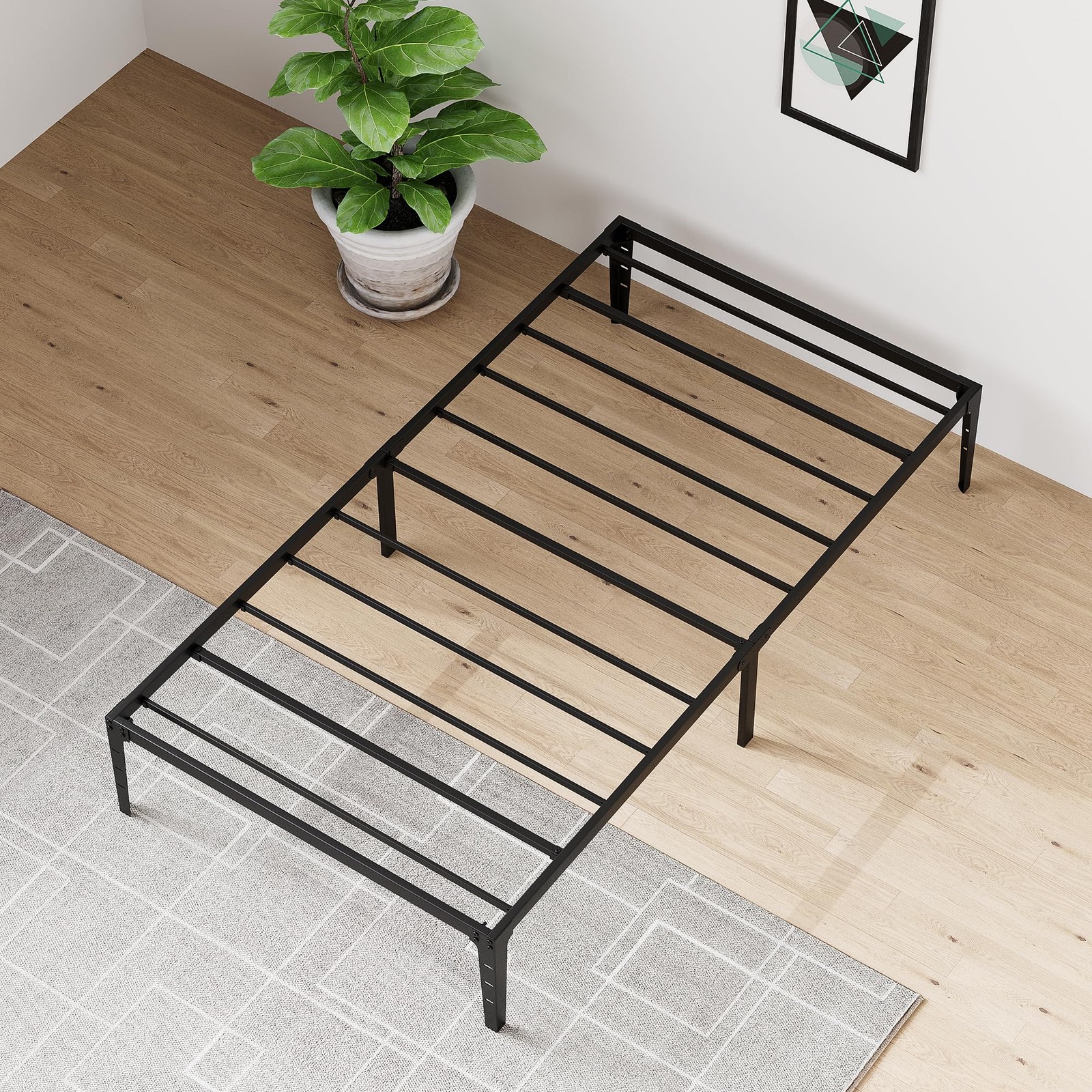 6 IN /14 IN Twin/Full/Queen Bed Frames - Metal Platform Bed Frame,Easy Assembly