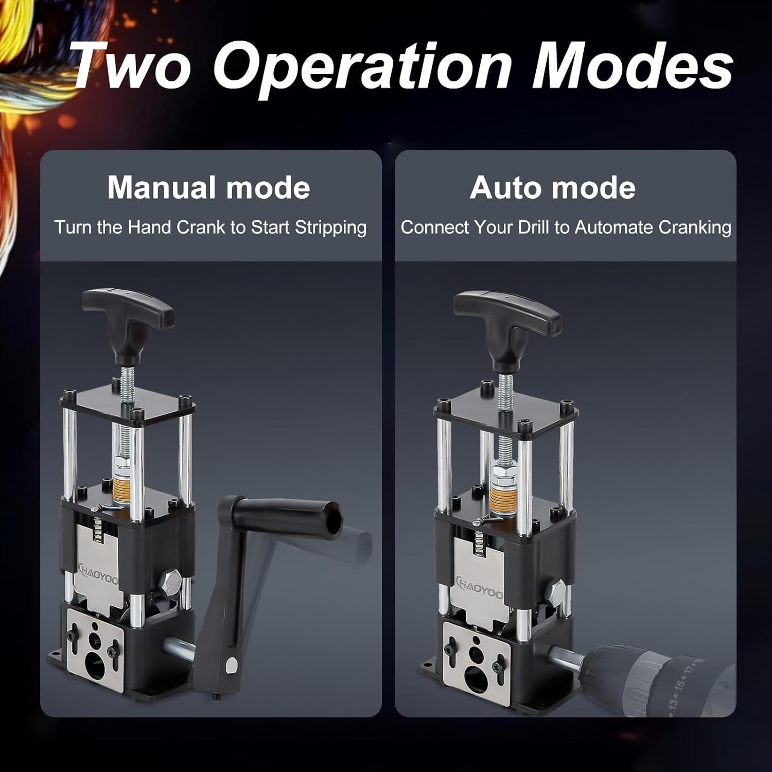Wire Stripper Machine for 0.06"-1"(1.5~25 mm) Scrap Wire, Wire Stripping Tool
