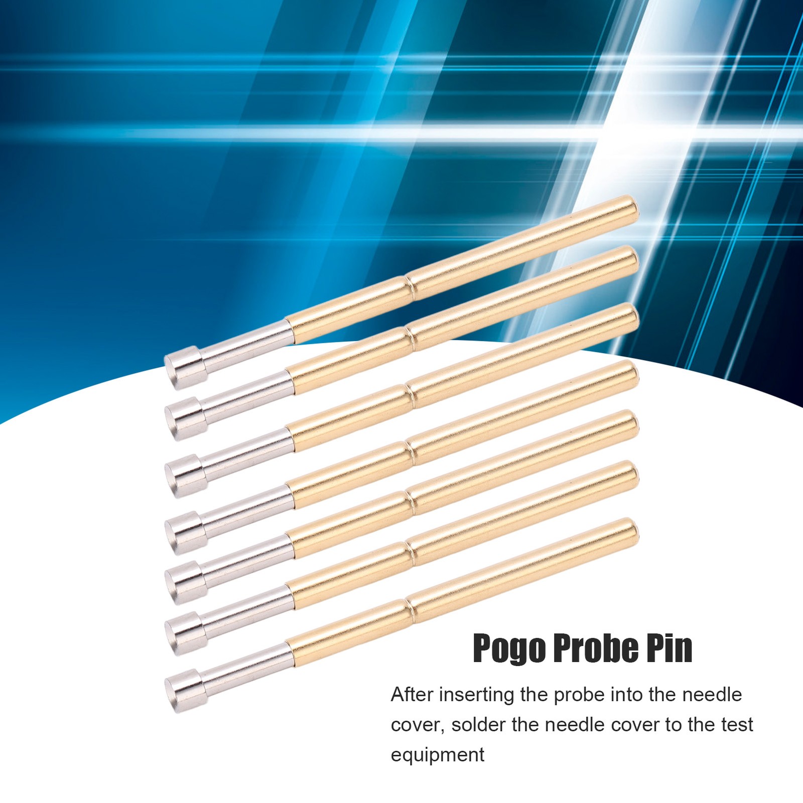 100pcs Spring Test Pogo Pin Concave Head Type Brass Material 2.02mm/0.1in