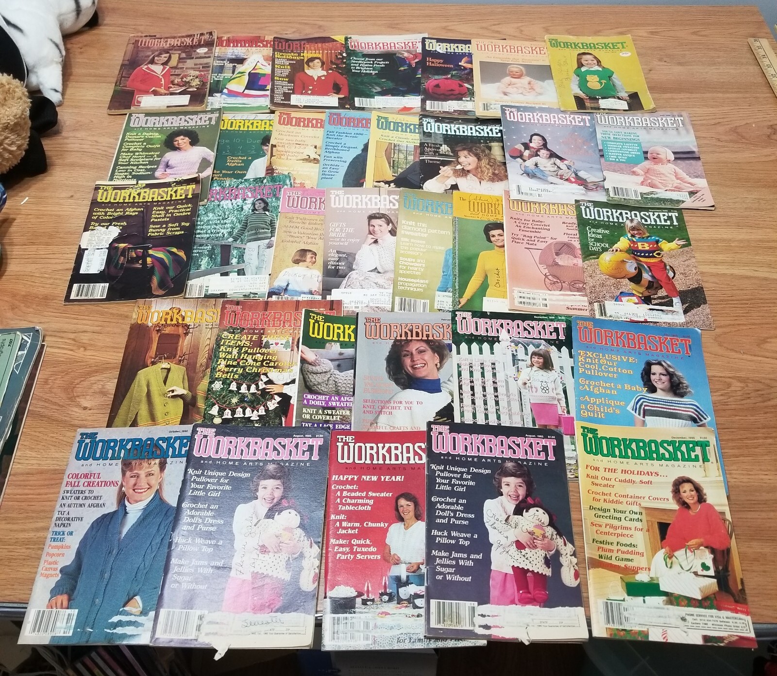 Vintage Lot Of 34 The Workbasket and Home Arts Variety Miscellaneous Magazines