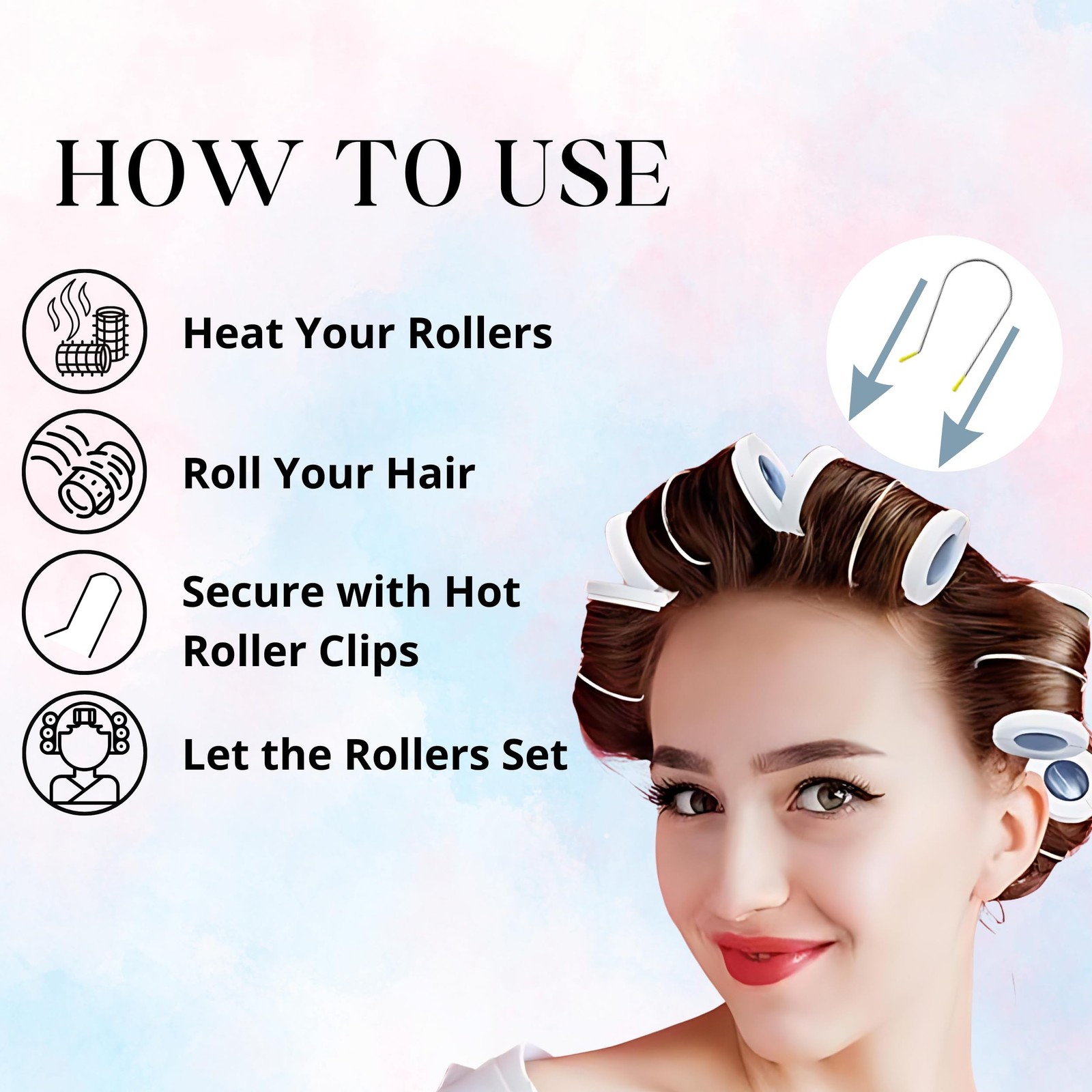 Sta-Rite Hot Roller Clips For Electric Rollers (Medium) Medium Yellow Tips