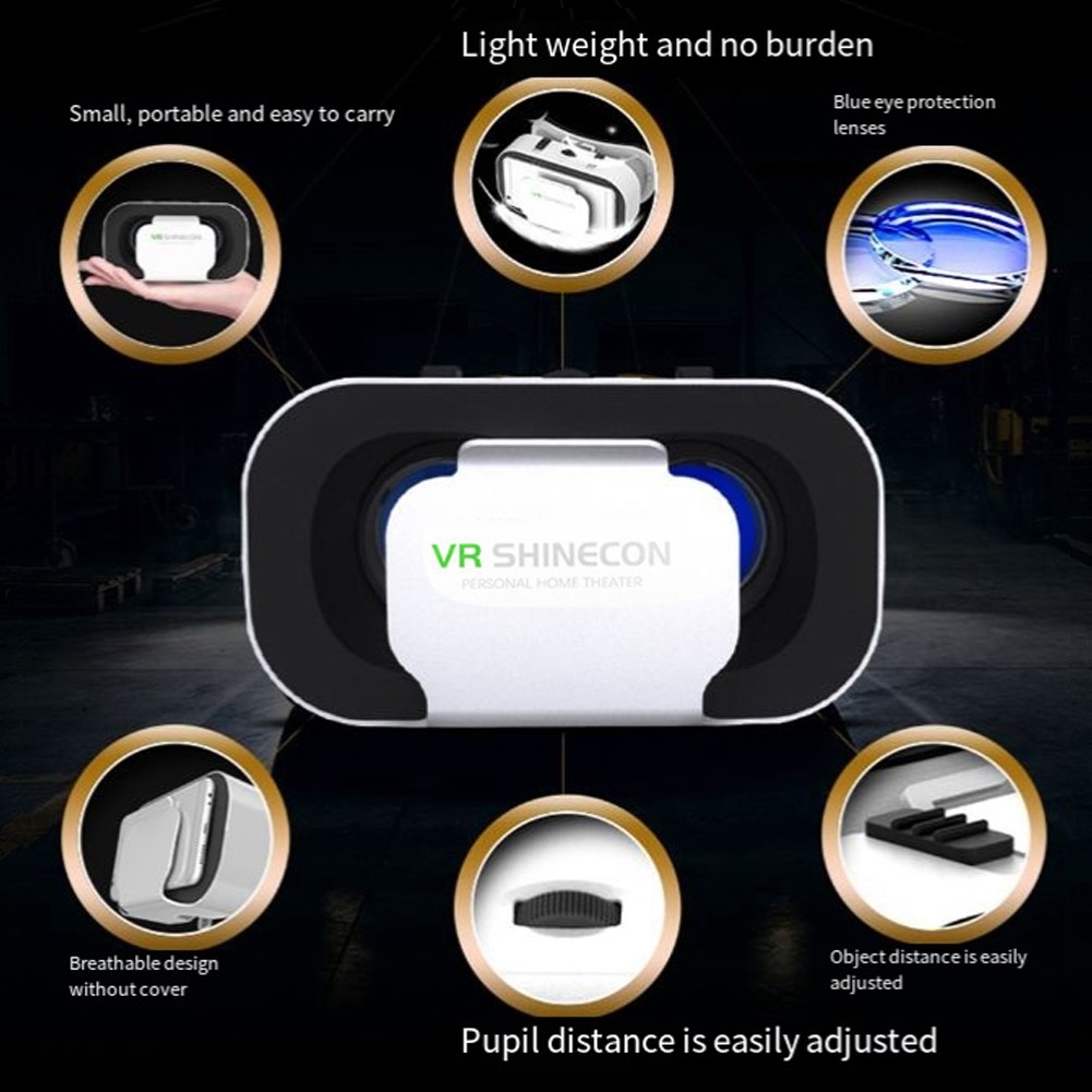 3D VR G05A Glasses Headset Headmounted Virtual Reality Adjustable VR4367