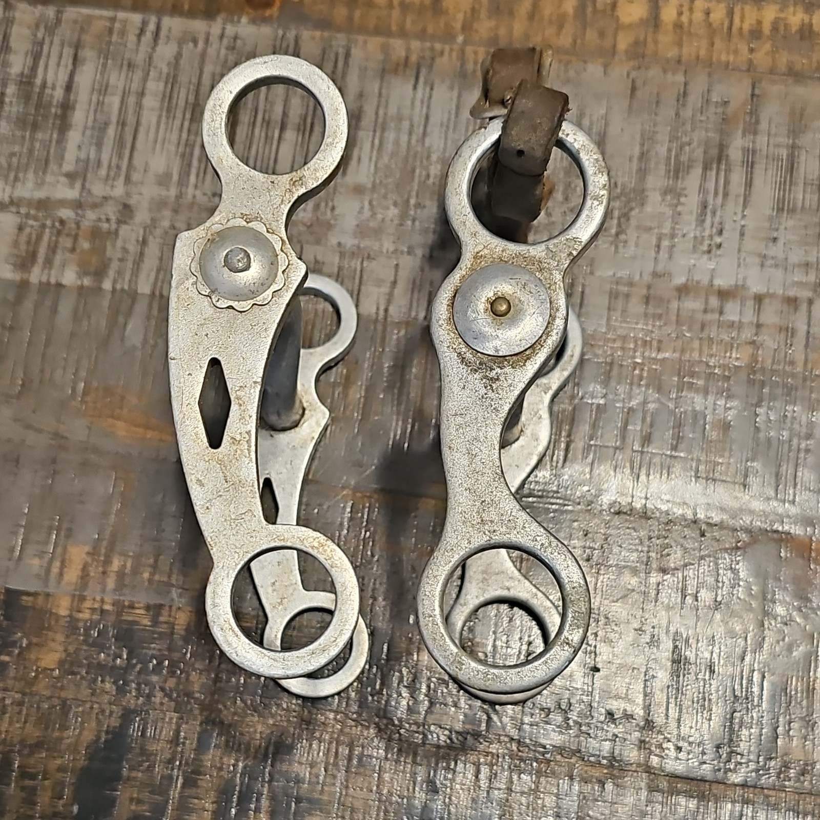 Western Port Pony Bit Pair and Curb Chain/Leather Strap