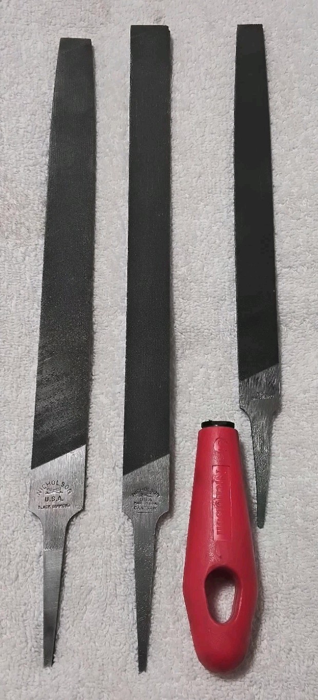 4pc NICHOLSON CANTSAW/MILL BASTARD/MILL BASTARD & HANDLE VINTAGE USA 🇺🇸