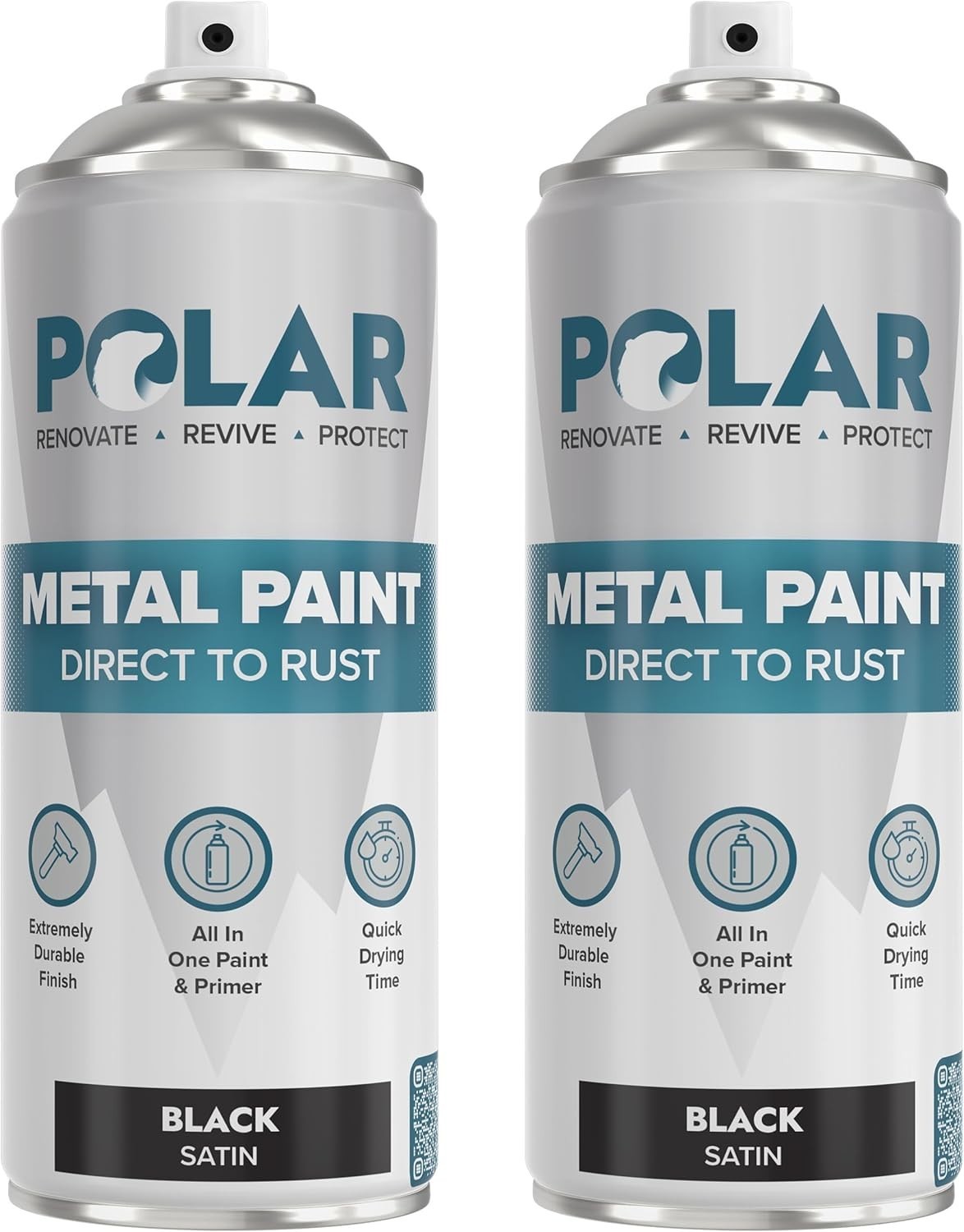 Quick Dry Rust Stop Spray Paint - Black - Metal, Wood