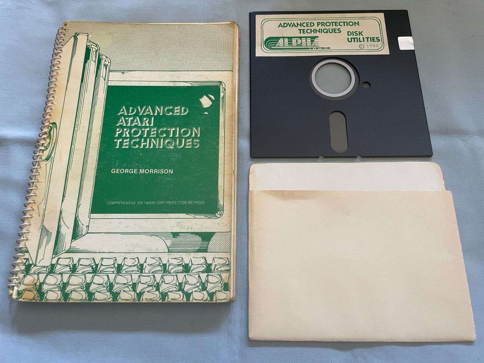 ADVANCED PROTECTION TECHNIQUES Atari 400/800 Computer Software Disk+Book TESTED!