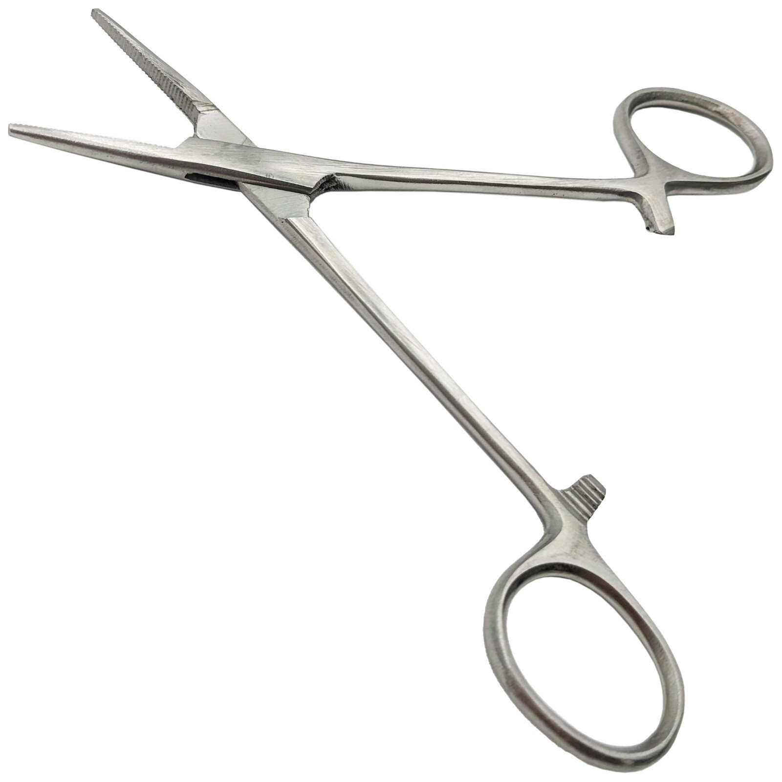5-inch Straight Nose Hemostat Clamp with Serrated Jaws