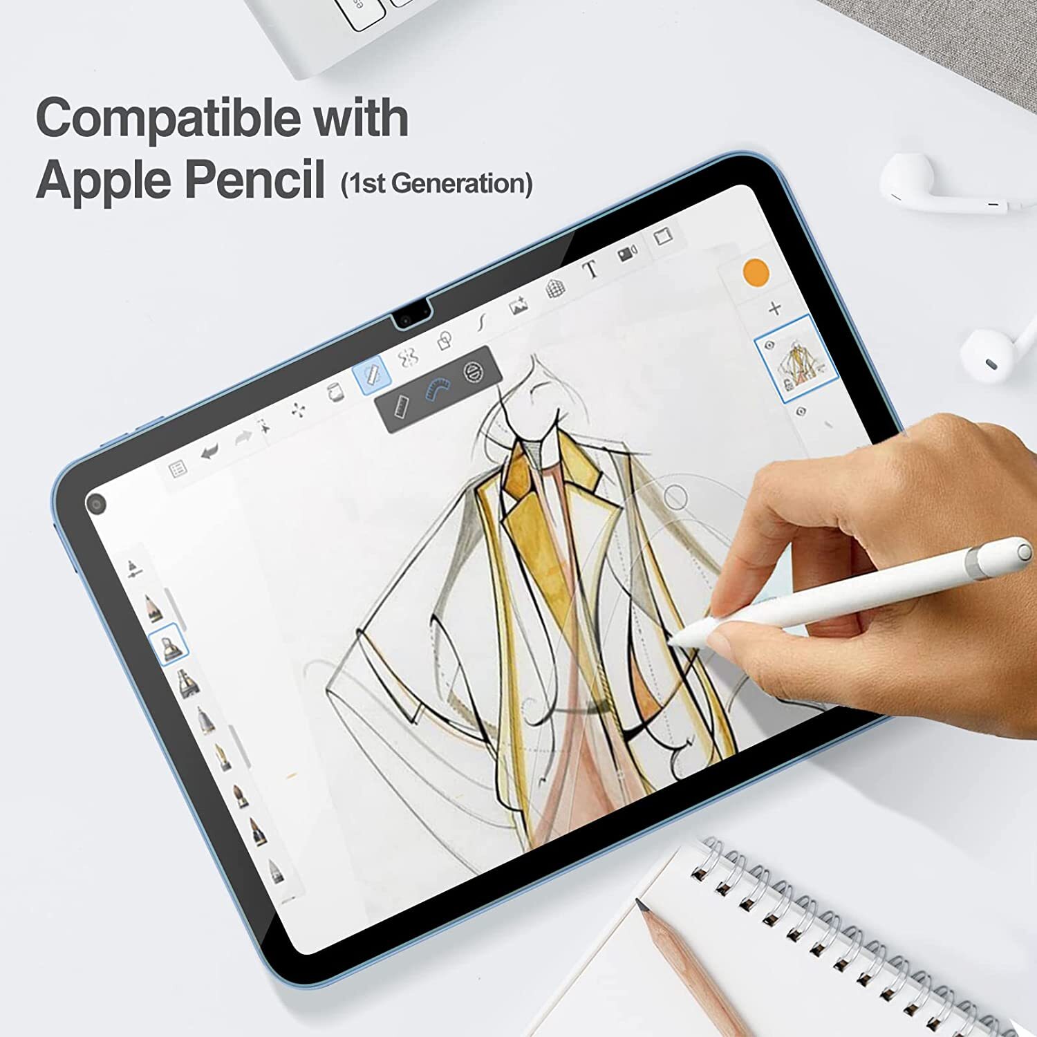 For iPad 10 (2022) 10.9 inch (10th Generation) Tempered Glass Screen Protector
