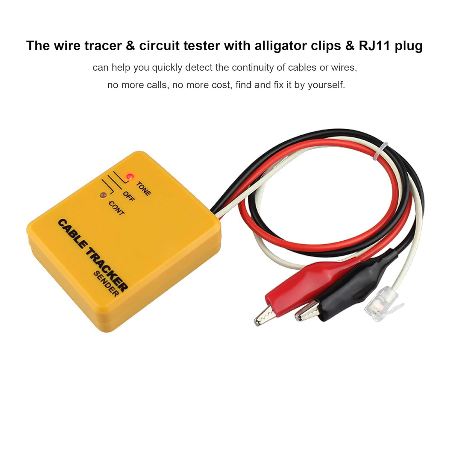 Electrical Wire Tracer Circuit Tester W/Tone Generator & Probe Kit, Cable