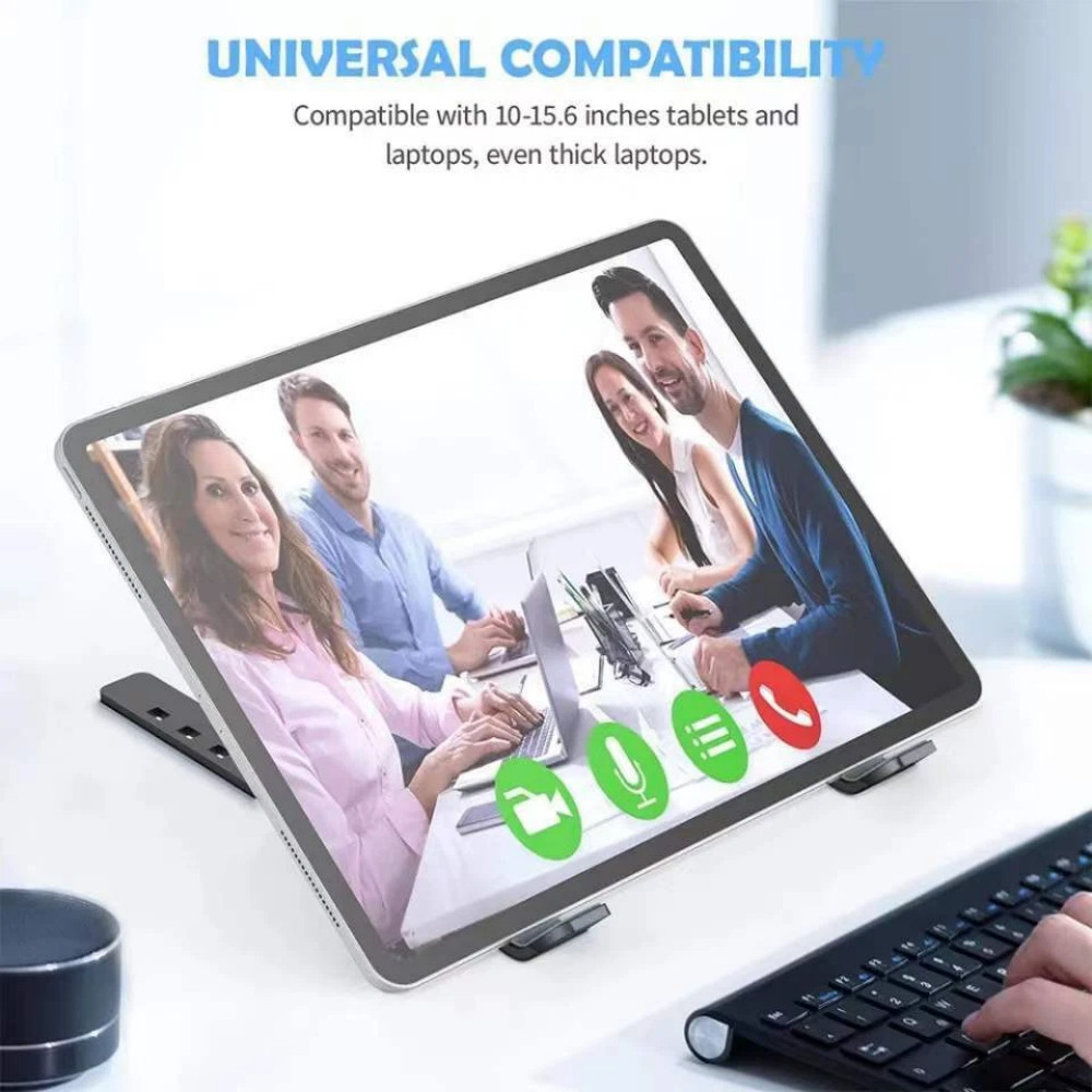 Aluminum Adjustable Laptop Stand - Foldable Portable Desk Riser Notebook Holder