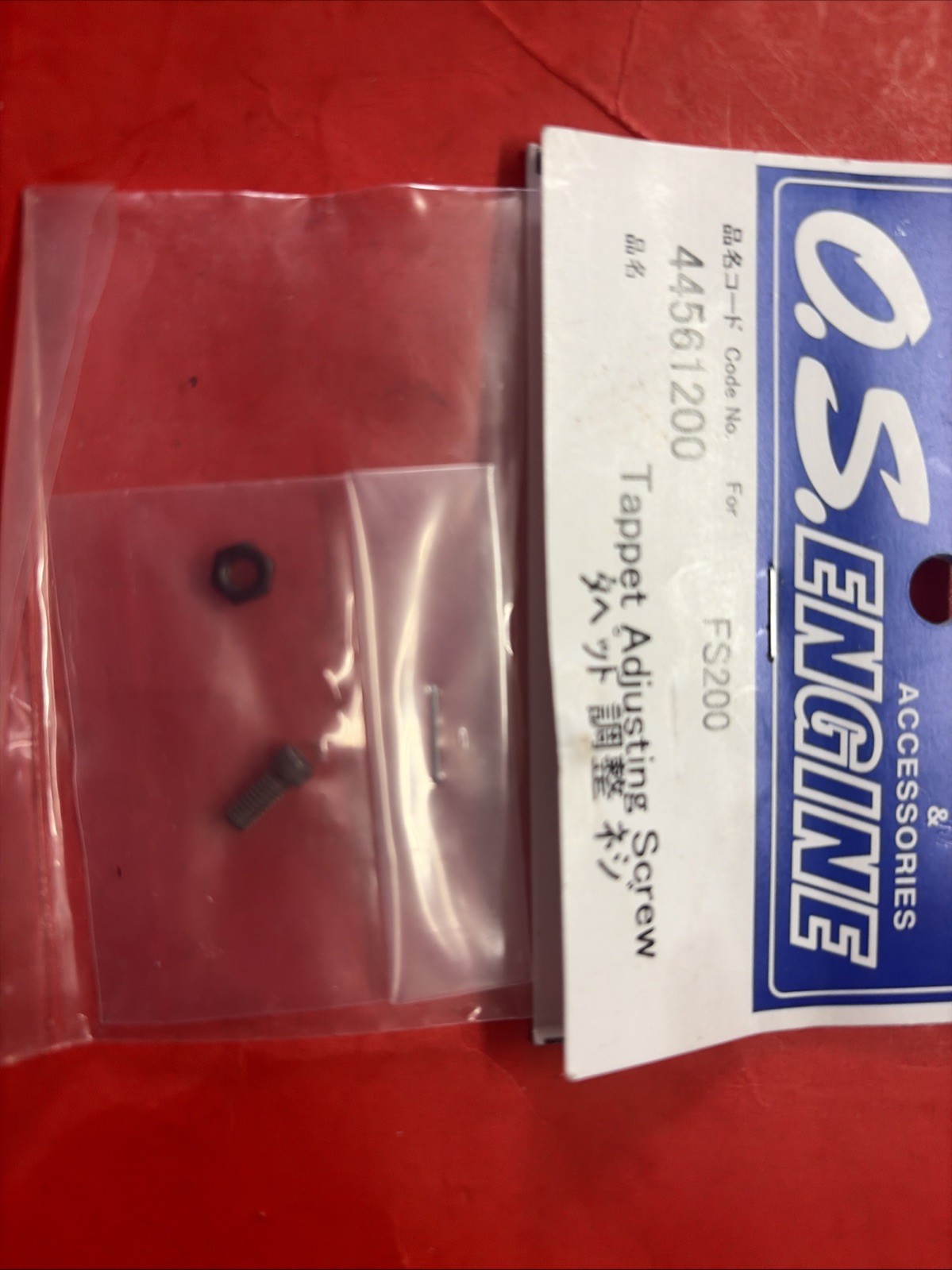 OS fs 200 4C VALVE ADJUSTER SCREW AND LOCKING NUT 1 SET  NIP