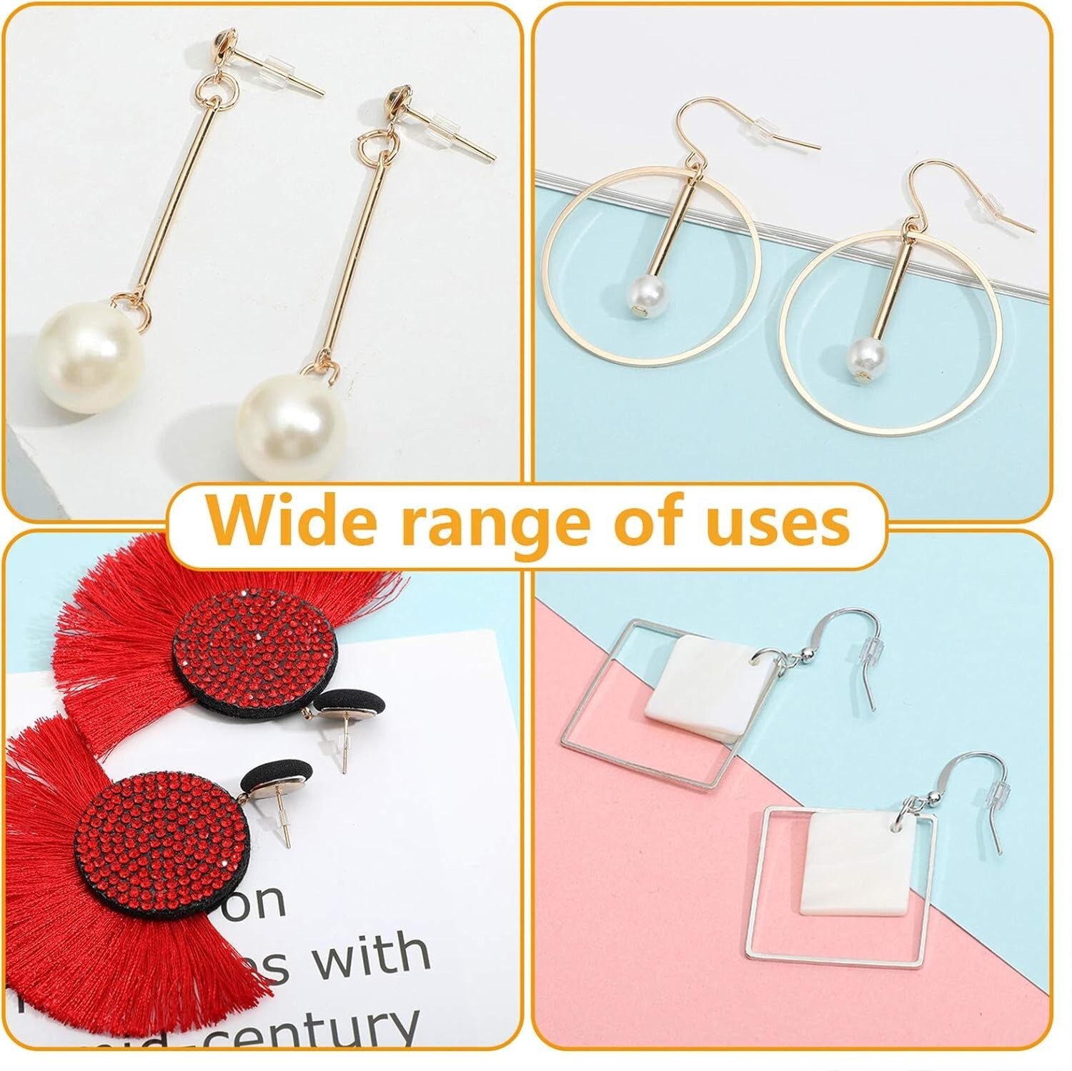 Versatile 500 Piece Earring Backs - Soft, Minimalist Stoppers for All Earrings