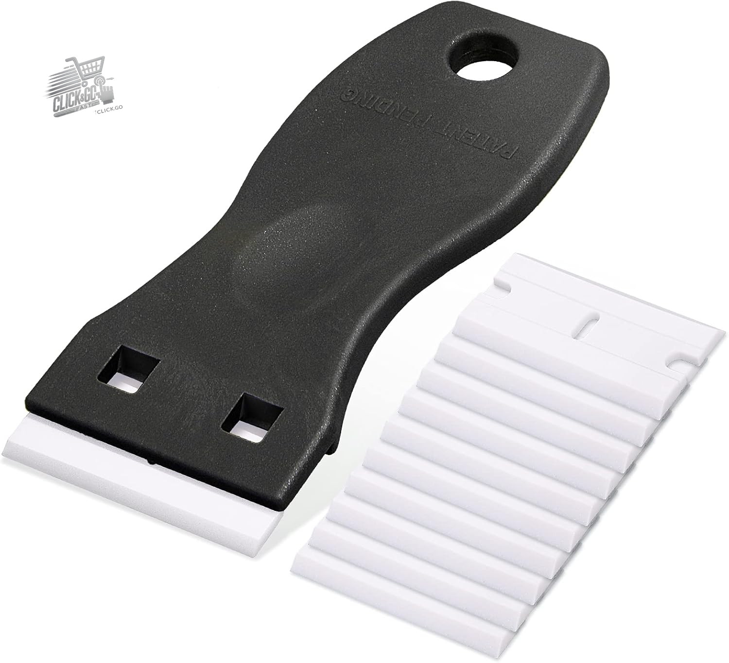 Glass Scraper Blades Plastic Spatula Remove Stickers Glue Vinyl Car Glass
