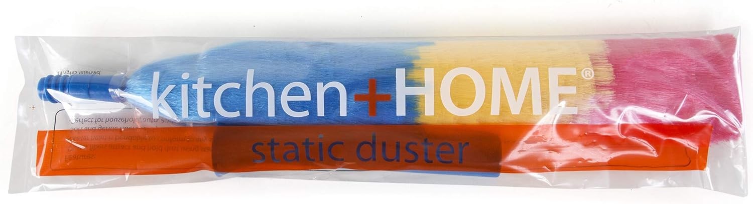23" Rainbow Static Feather Duster, Electrostatic Reusable Dust Cleaning Tool