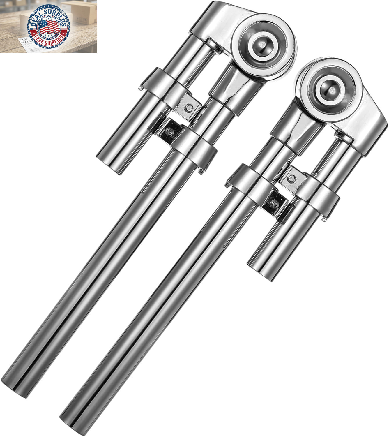 2 PCS Tom Drum Brackets, Tom Mount Holder Arm, Adjustable Tom Mounting Holder, S