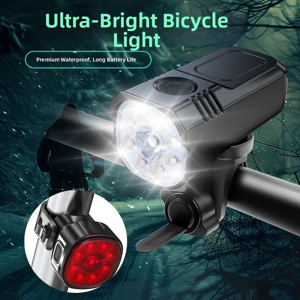 1000 Lumen Bike Headlight Rechargeable TypeC Cable IP65 Waterproof with Bracket
