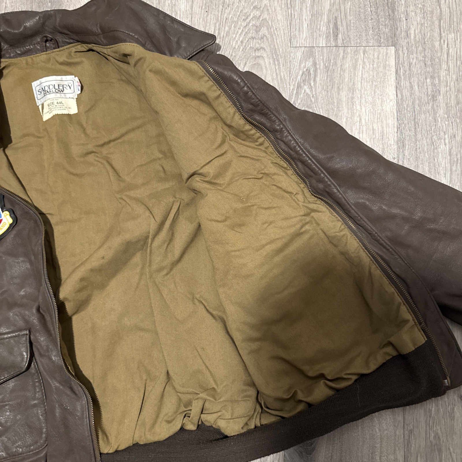 USAF A-2 Leather Flight Jacket 44R OFFICIAL ISSUE