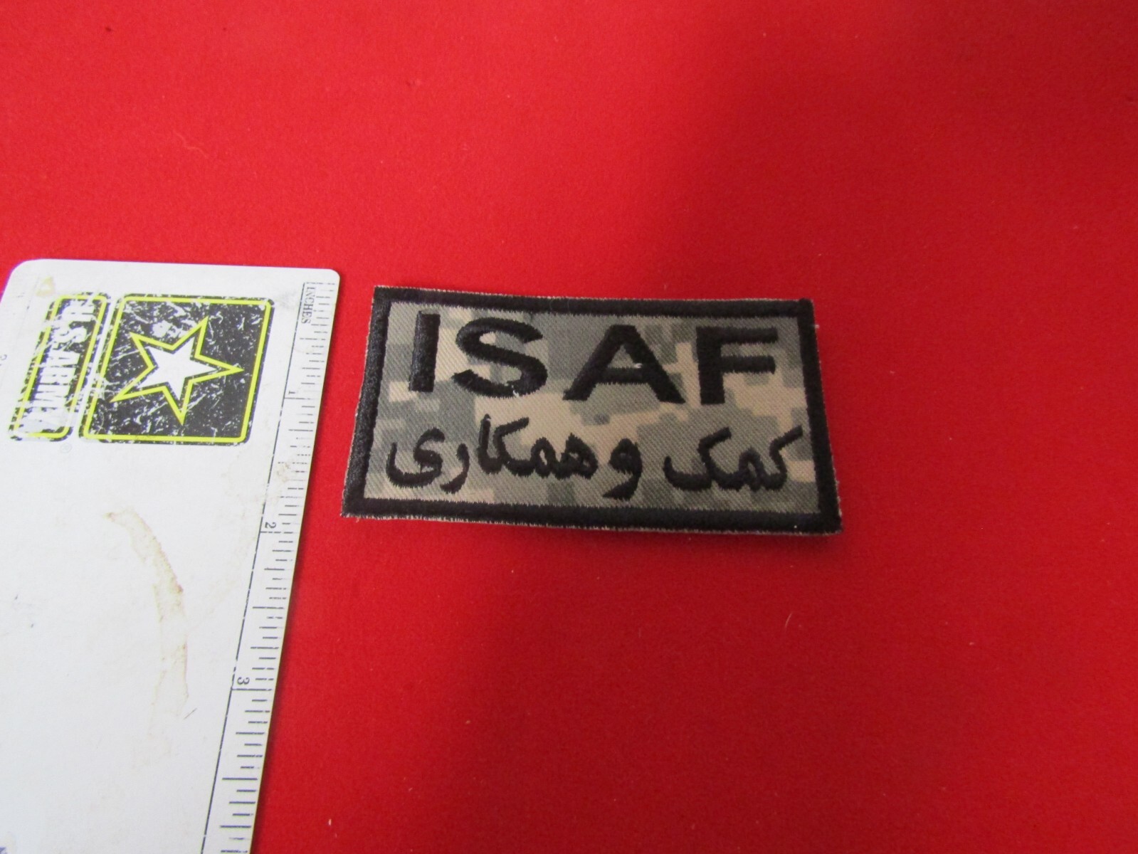 MILITARY PATCH THEATER MADE SEW ON AFGHANISTAN ISAF DIGITAL ACU