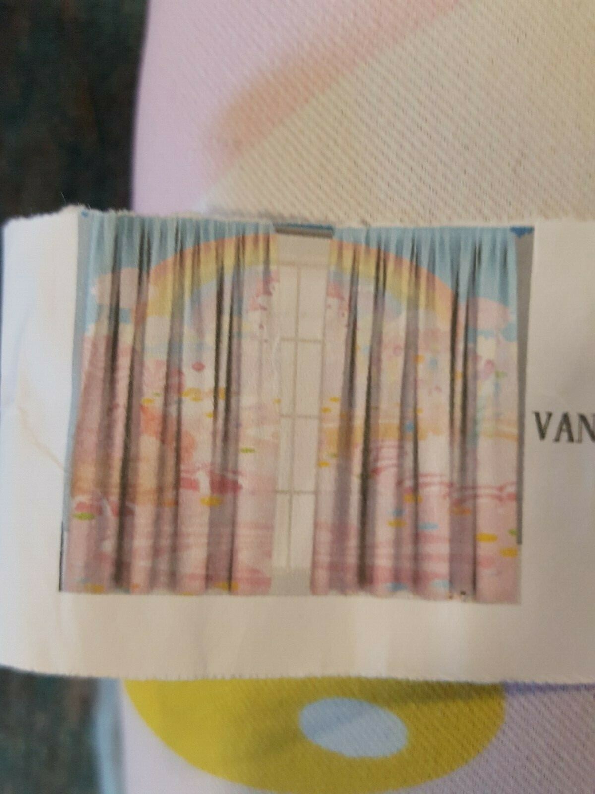 BEDROOM CURTAIN Pink Princess Teens Girl Rainbow  52"x63"