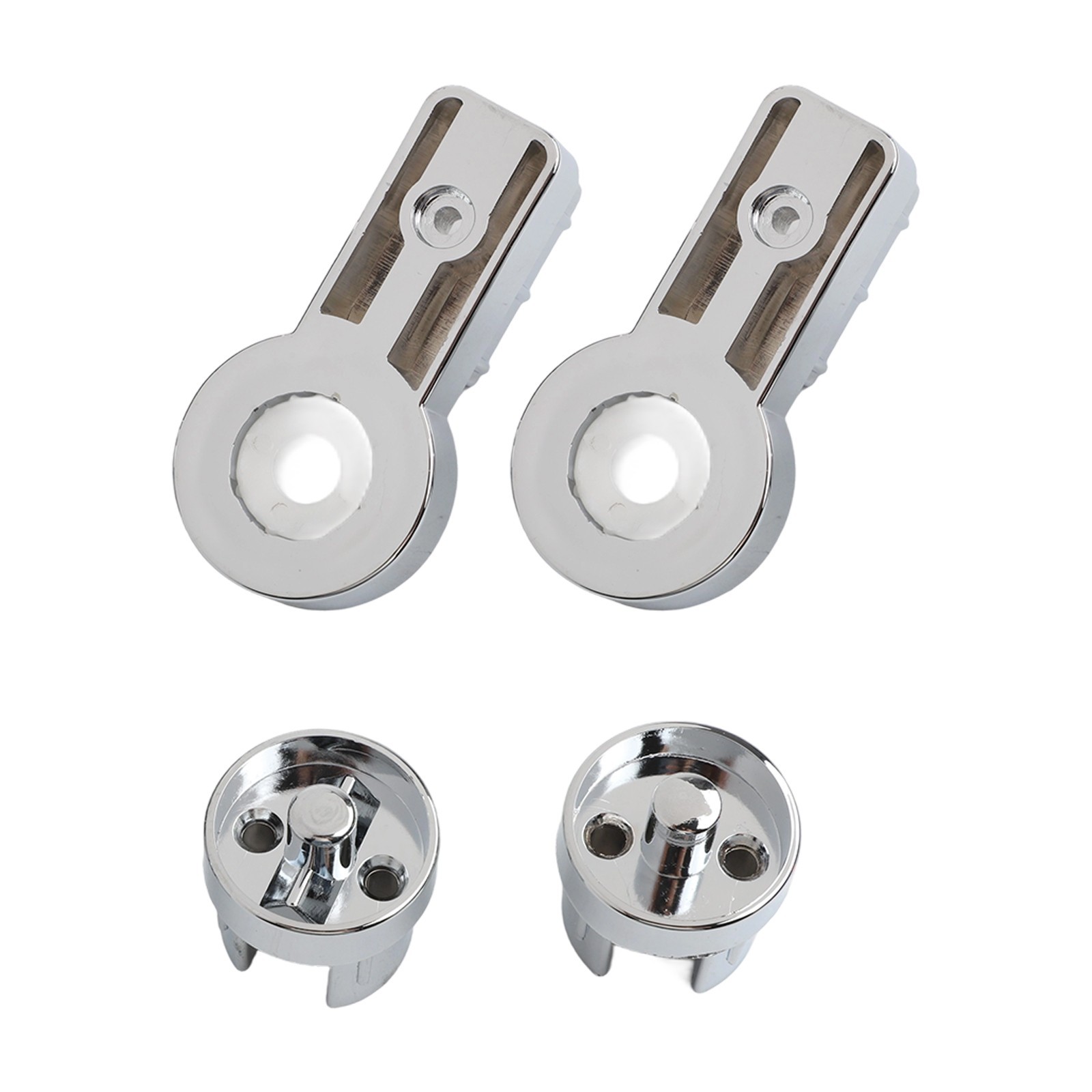 1 Set Bath Hinge Brackets Shower Screen Hinges ABS Chrome Plating Shower Holder
