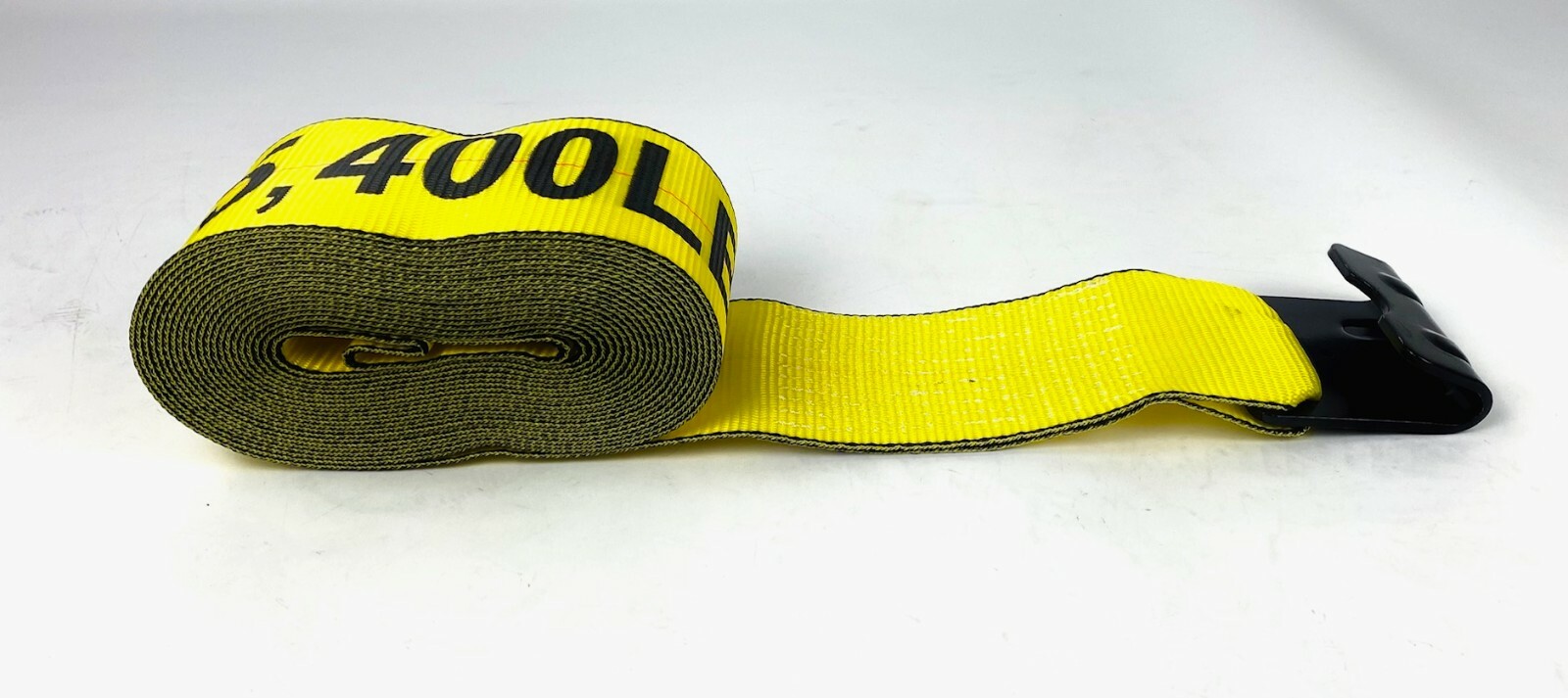 10 Pack 4" x 30' Winch Strap with Flat Hook - 5400lbs WLL Flatbed Tie Down