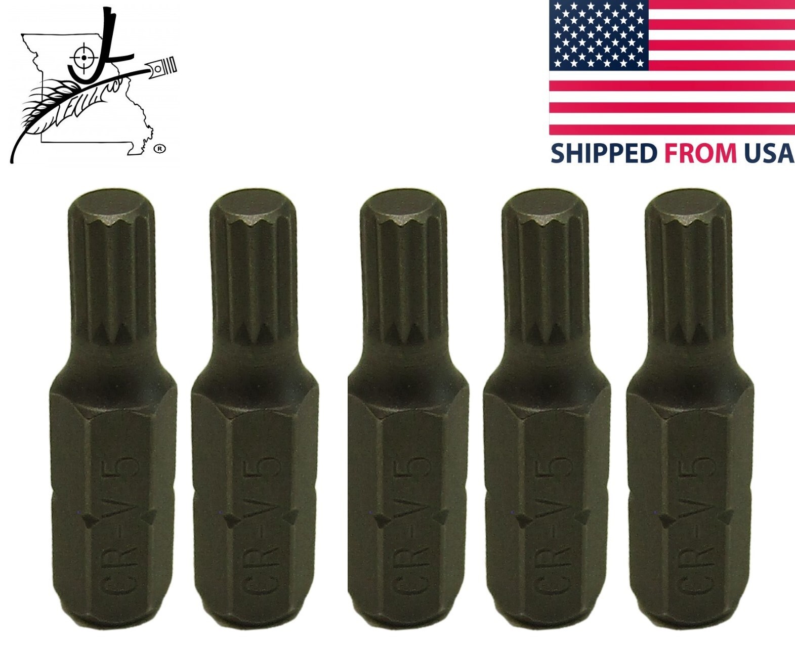 5x M5 M #5 1/4" Hex Shank Screwdriver Bits 25mm 1" Long Standard