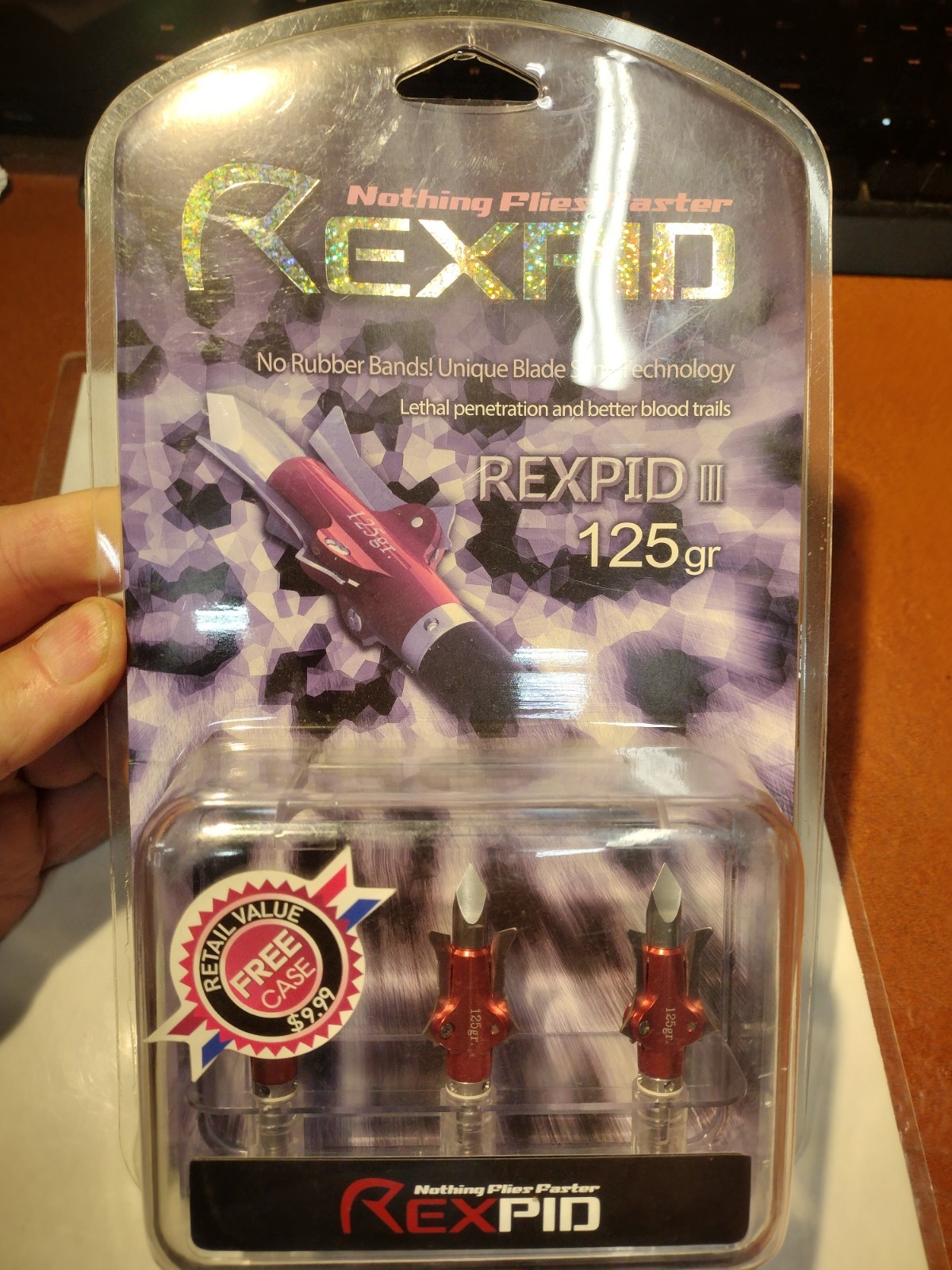Rexpid III Broadhead Rexpid 3 125 Grain 1 9/16” Cutting Broadheads Package Of 3
