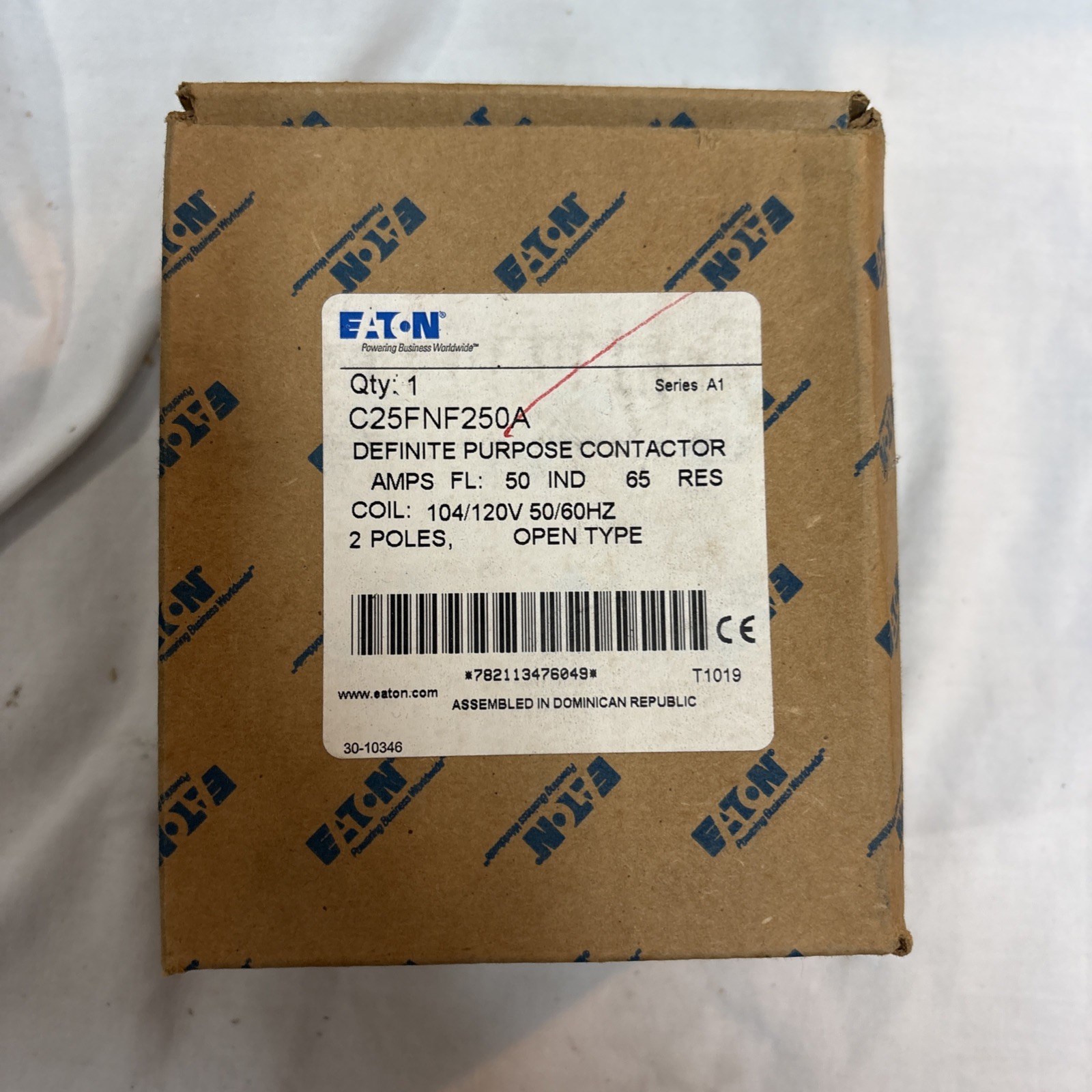EATON C25FNF250A  NEW Definite Purpose Contactor 104/140v - 2 Poles