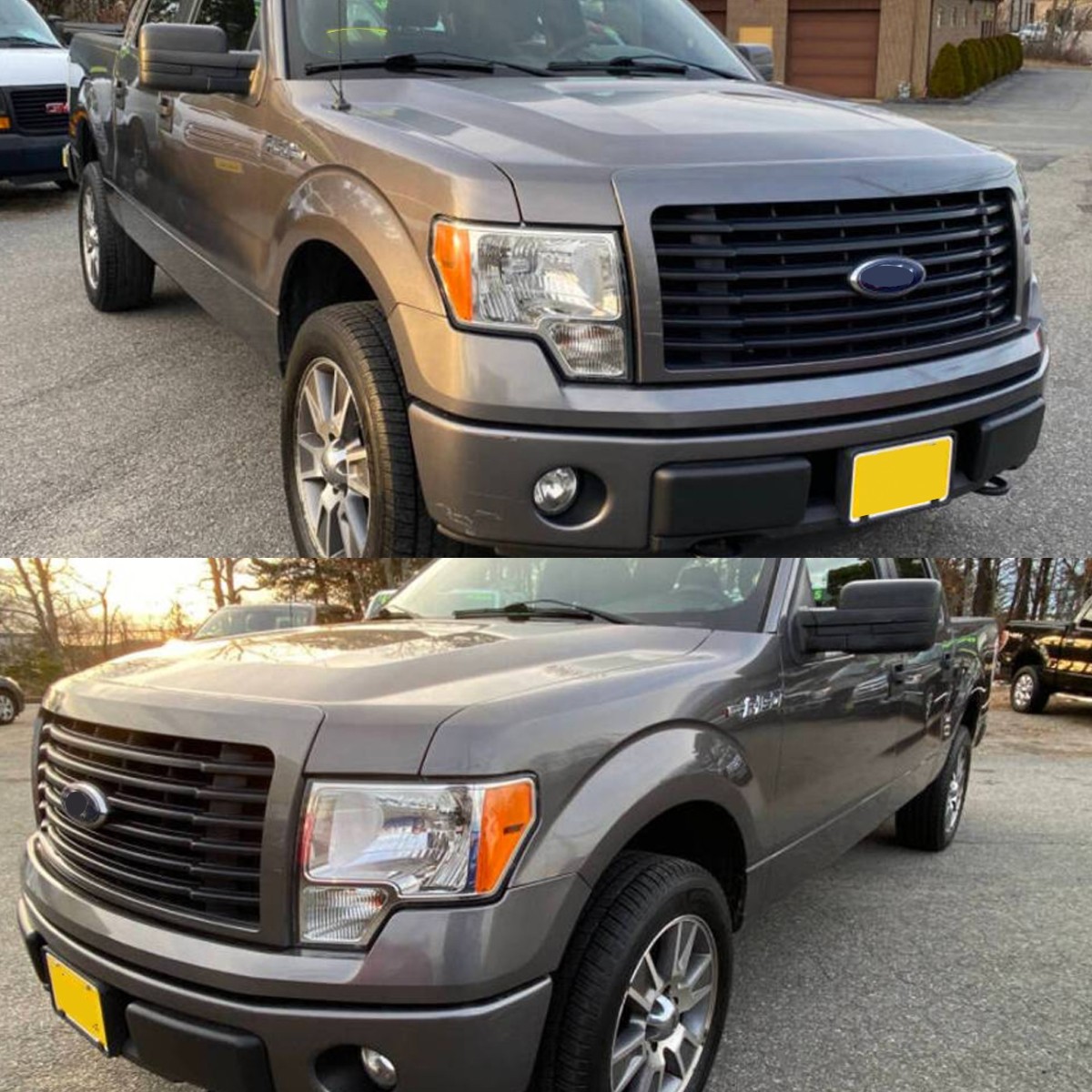 Sterling Gray For 2009-2014 Ford F150 Harley-Davidson Look Front Bumper Grille
