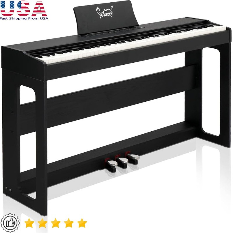 88-Key Weighted Digital Piano Bluetooth MIDI 3 Pedals Record Play Superior Sound