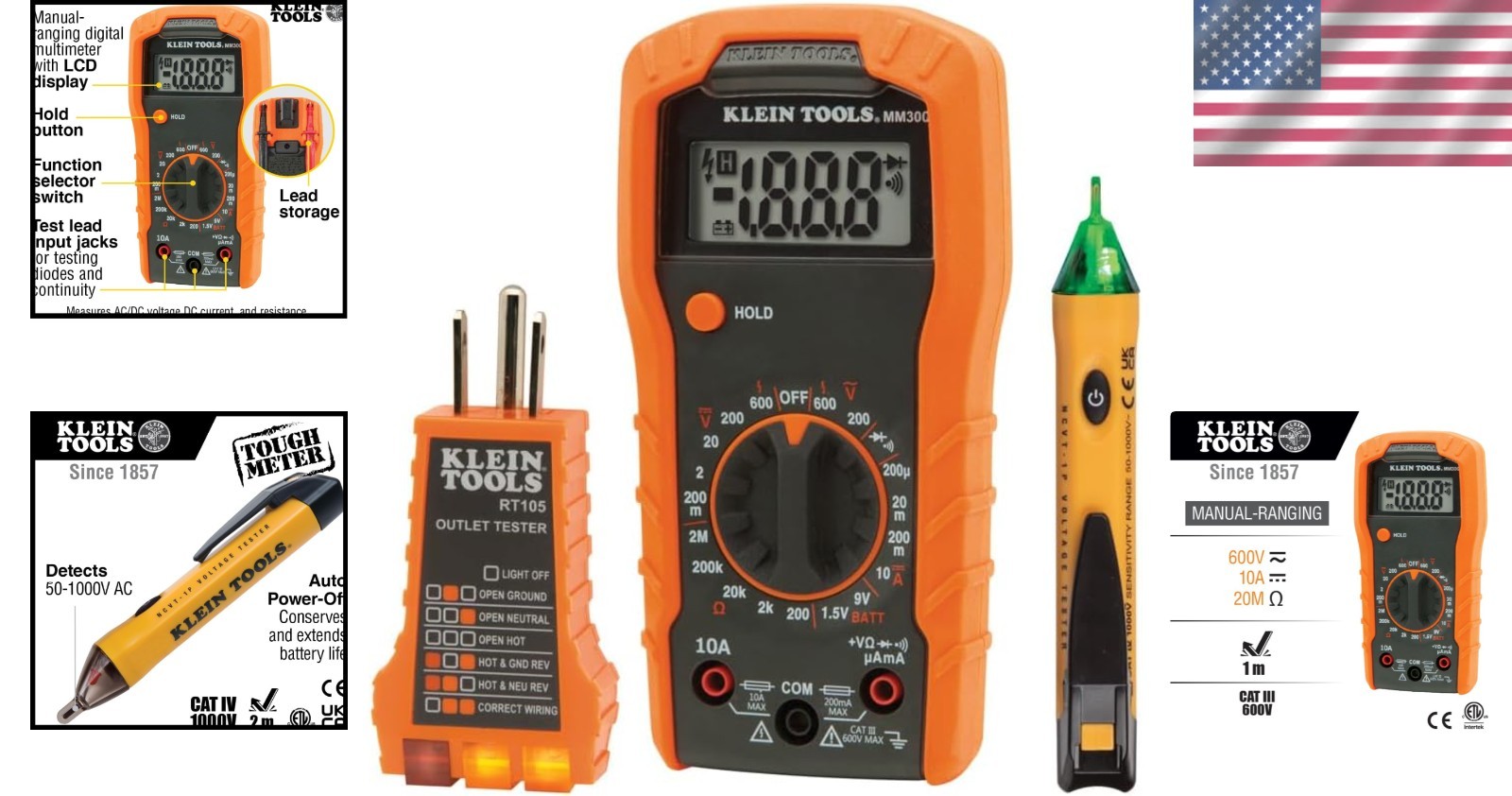 Klein Tools Electrical Testing Set - Multimeter, NCVT, RT105