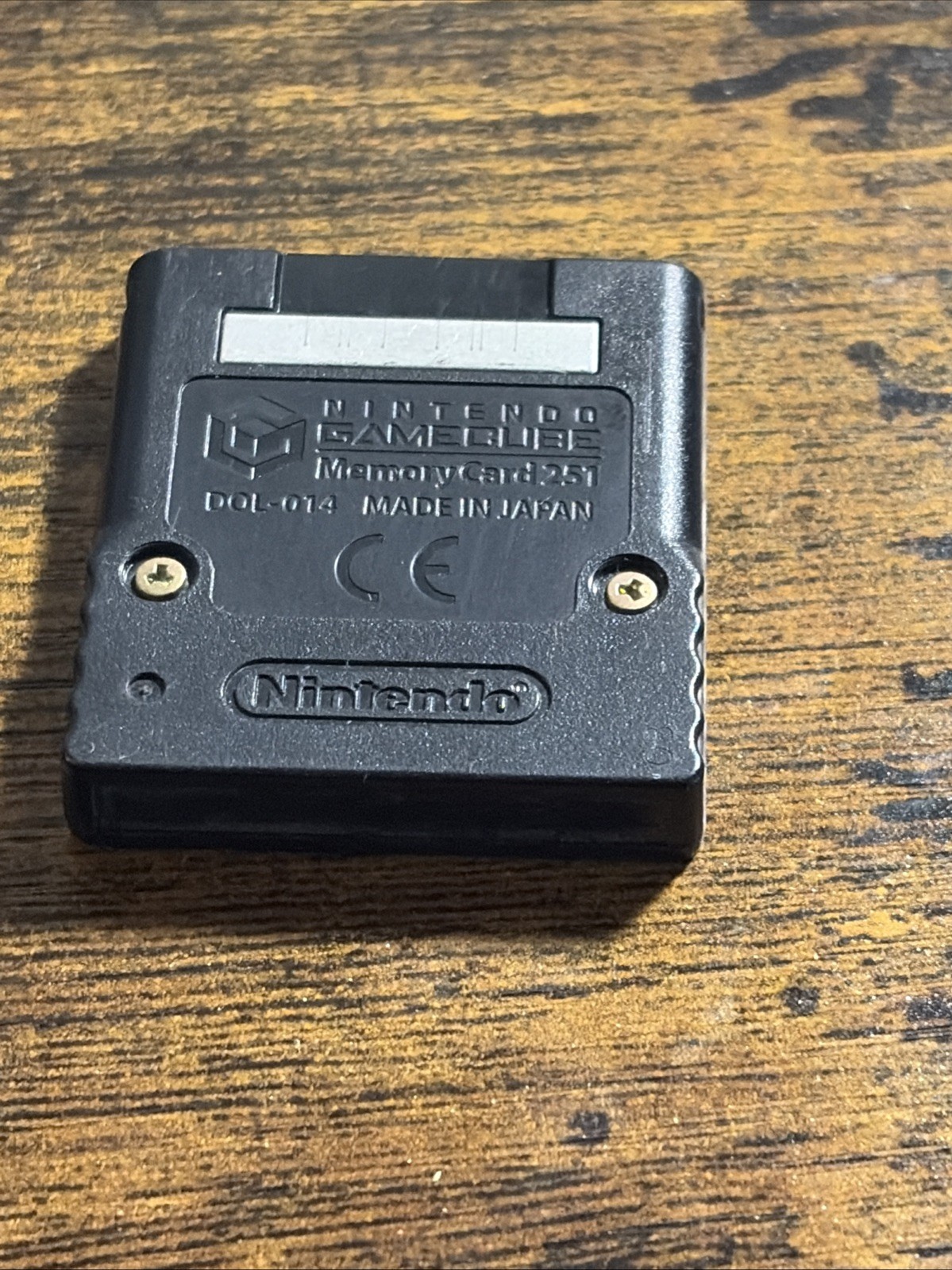 Nintendo Gamecube Memory Card 251 Dol 014 Authentic OEM - Black Tested