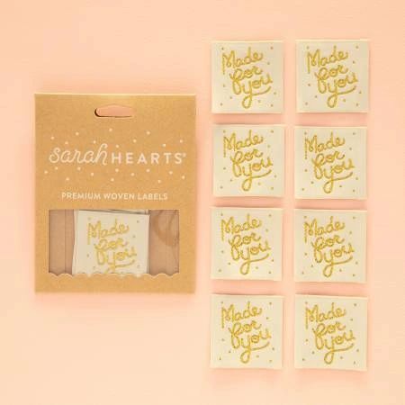 Made for You premium woven labels by Sarah Hearts