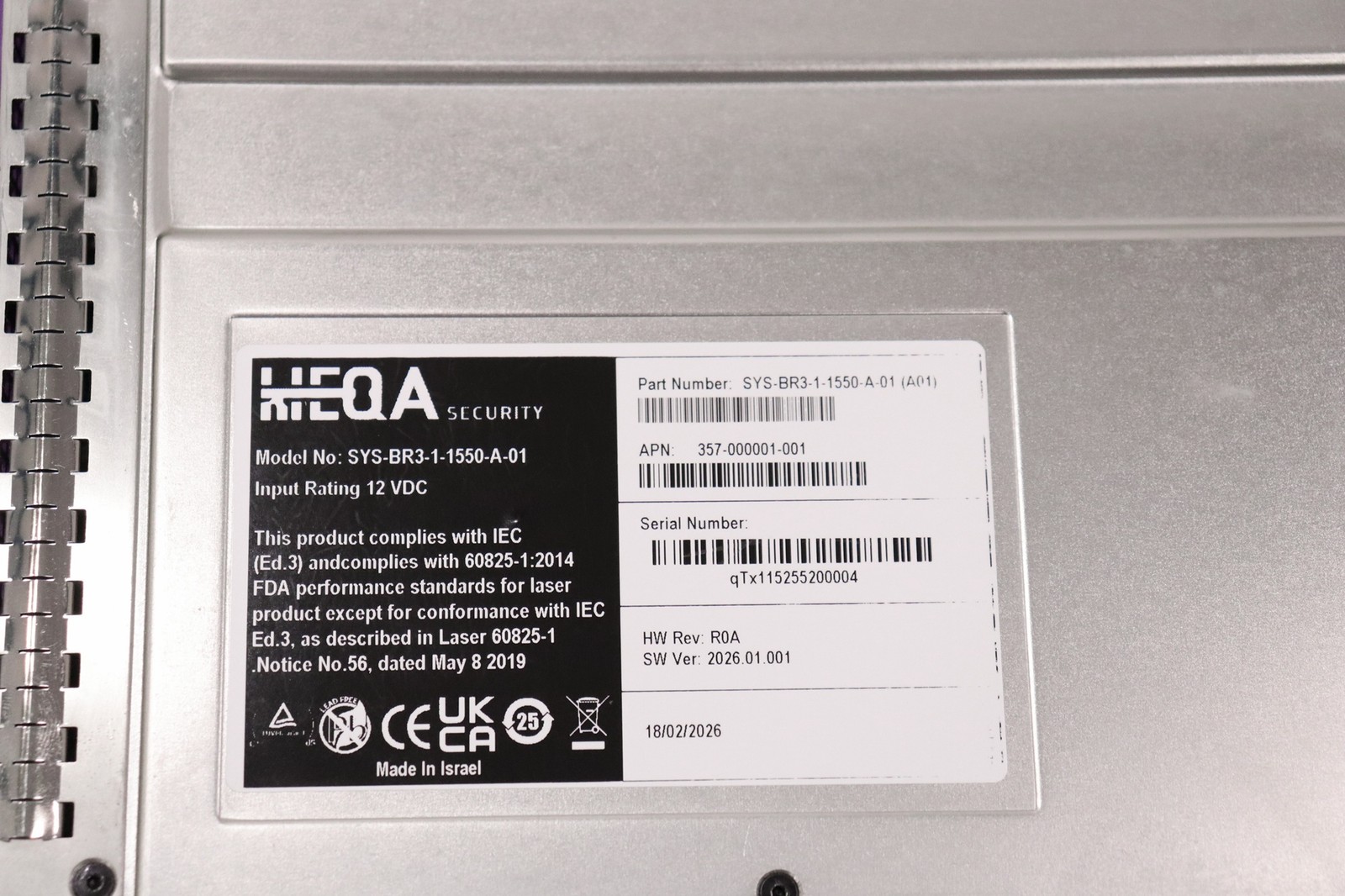 HEQA SYS-BR3-1-1550-A-01 Quantum Business Security Device