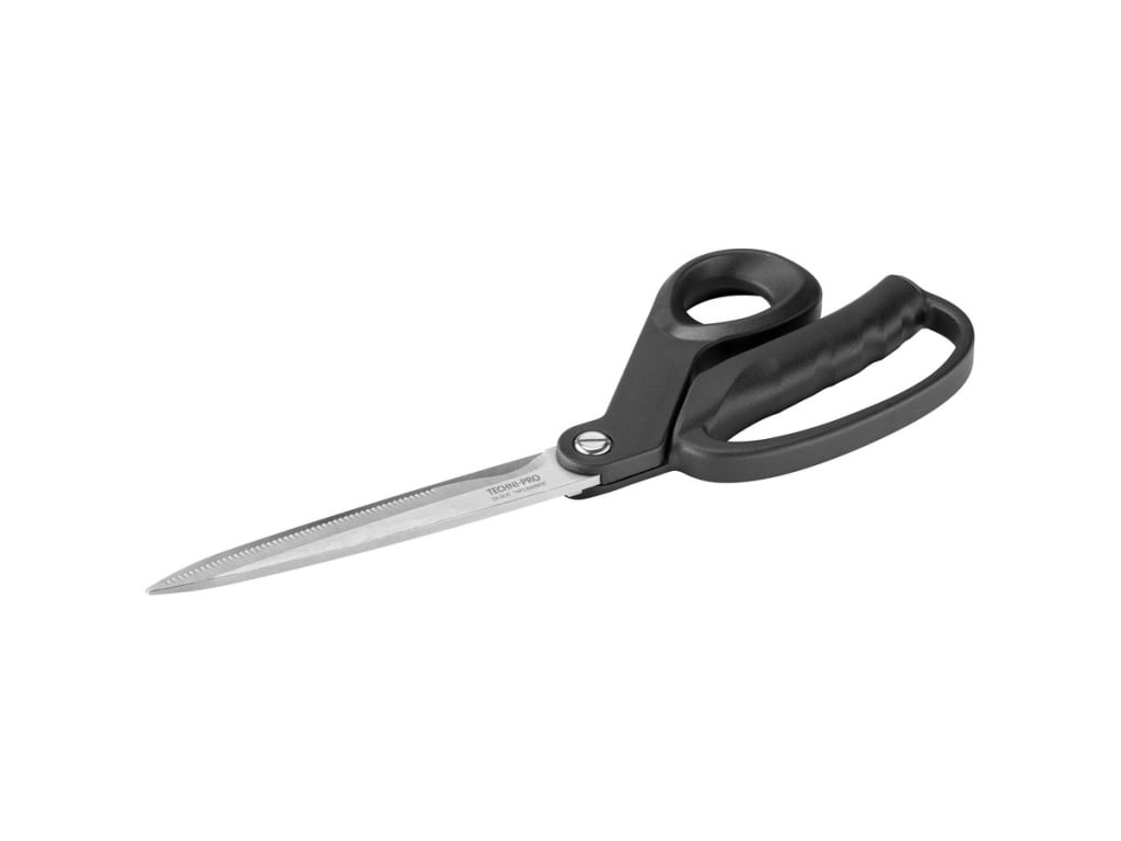 Techni-Pro TNP33698BKW - Scissors, Industrial, Straight, Stainless, TPR Handles,