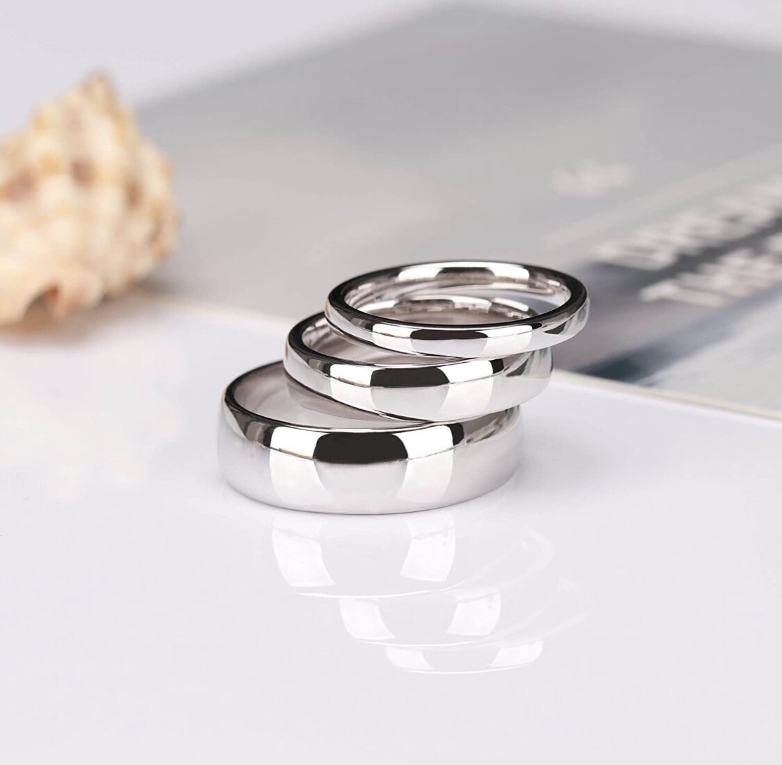 Solid .925 Sterling Silver Wedding Band Ring For Men And Women Multiple Sizes
