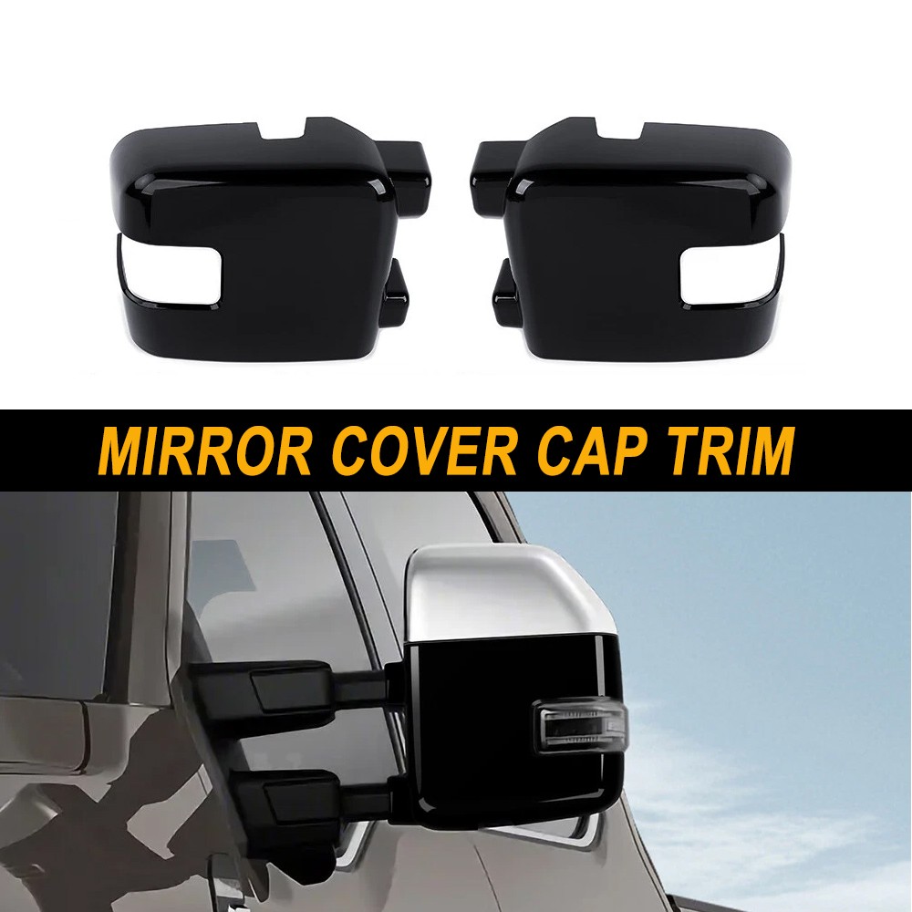 ✅ Black Lower Half  Mirror Covers For Ford F250 F350 F450 F550 17-23 Accessories