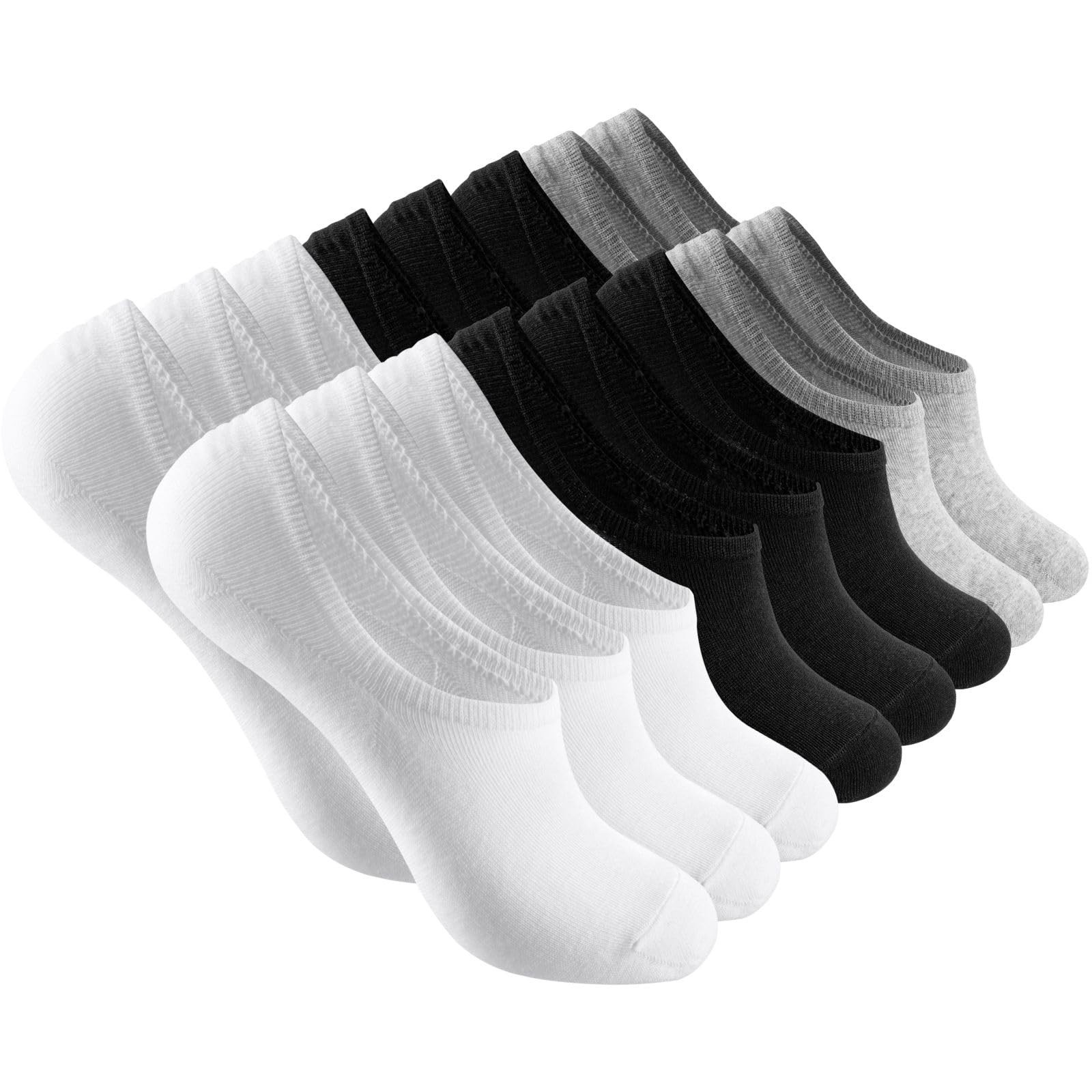 Intgoodluckycc 8 Pairs No Show Socks Womens, Short No Slip Low Cut Invisible ...