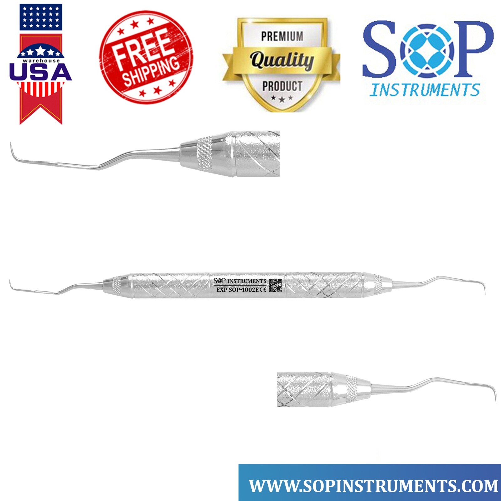 Dental Explorer 11/12 Hollow Handle Double-Ended Probe Diagnostic Instruments