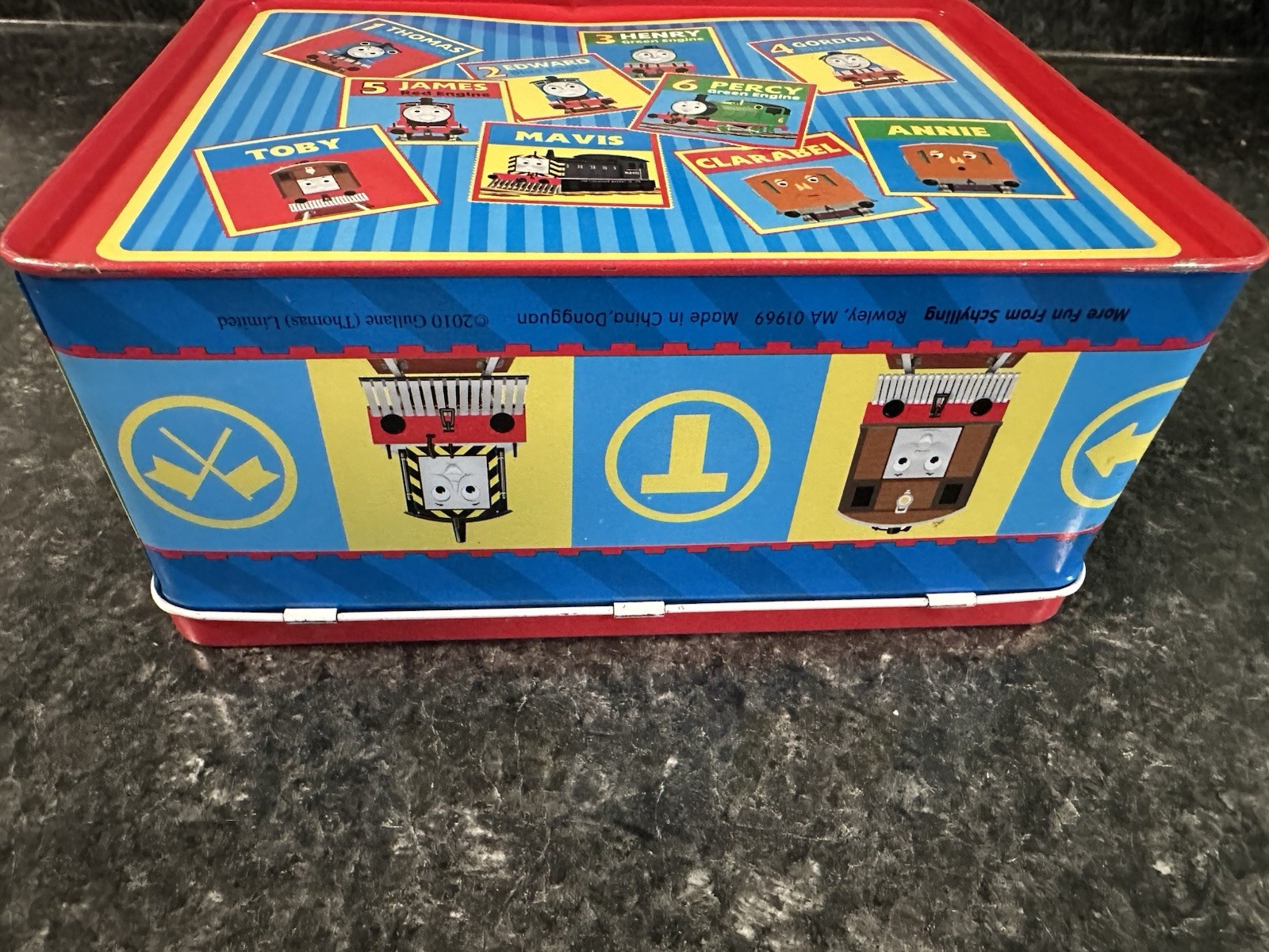 2005 Schylling Thomas The Tank Engine Lunchbox Tin Dents Photoed