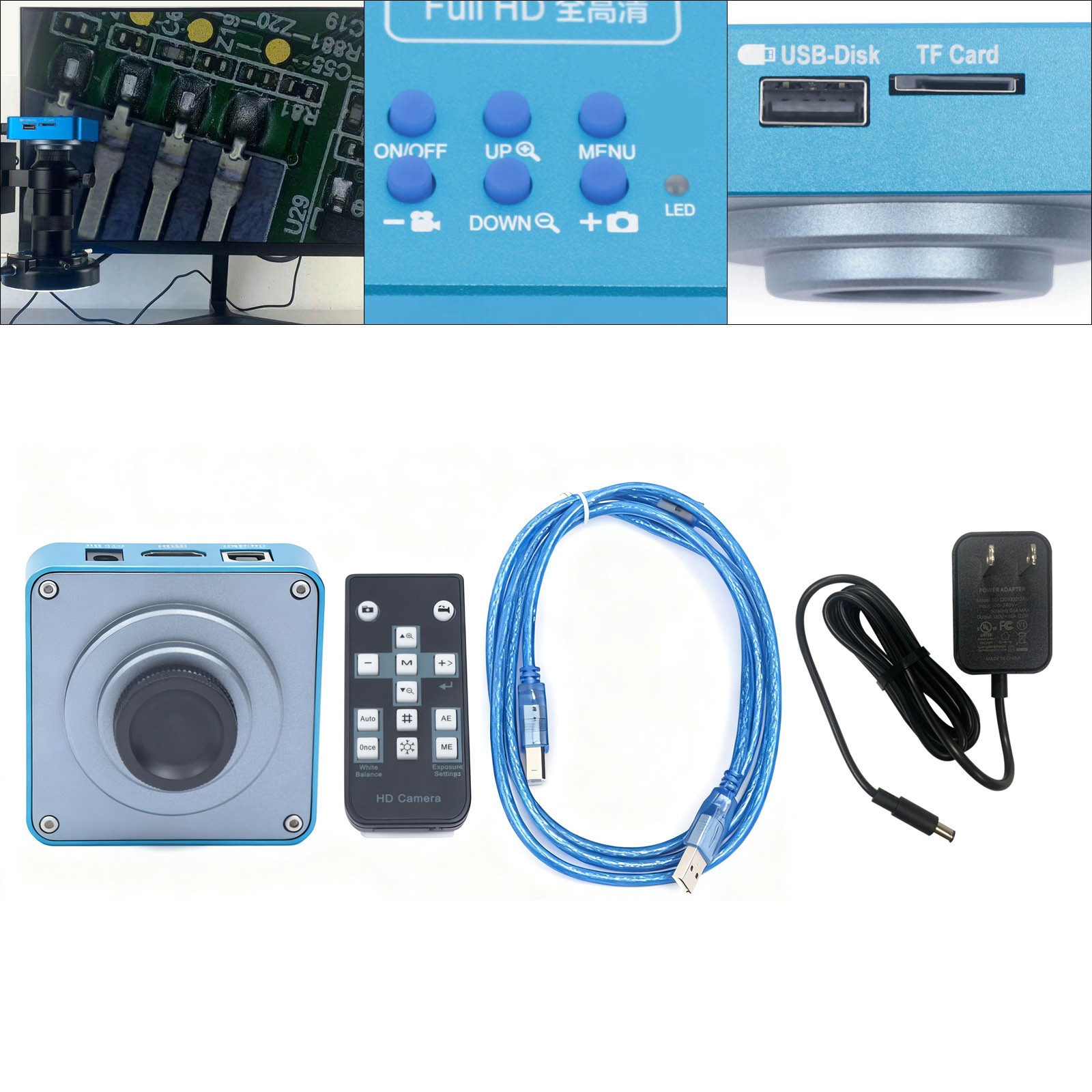 Industrial Digital Video Microscope Camera C-mount HD 1080p Camera 30fps HDMI
