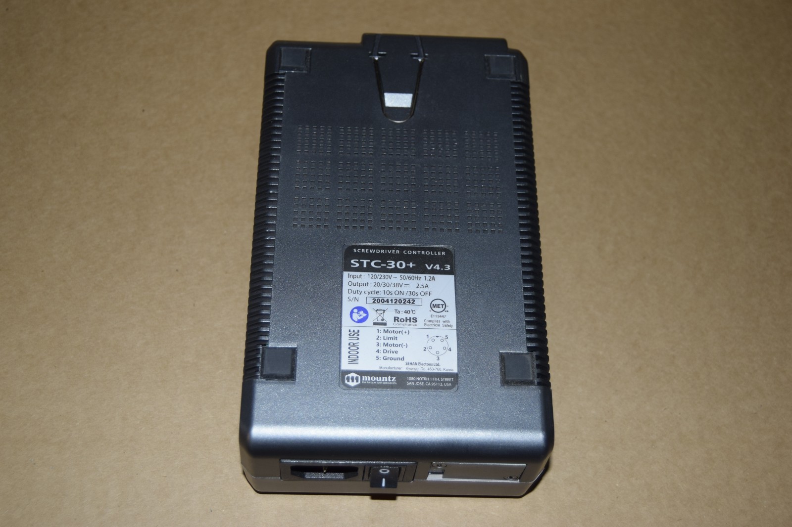 MOUNTZ STC30+ Screwdriver Controller Transformer