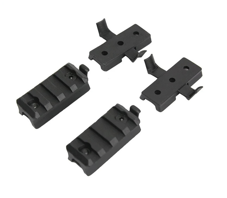 NEW Black 4 Pack Helmet ARC Rail Accessories Mounting Hardware Picatinny